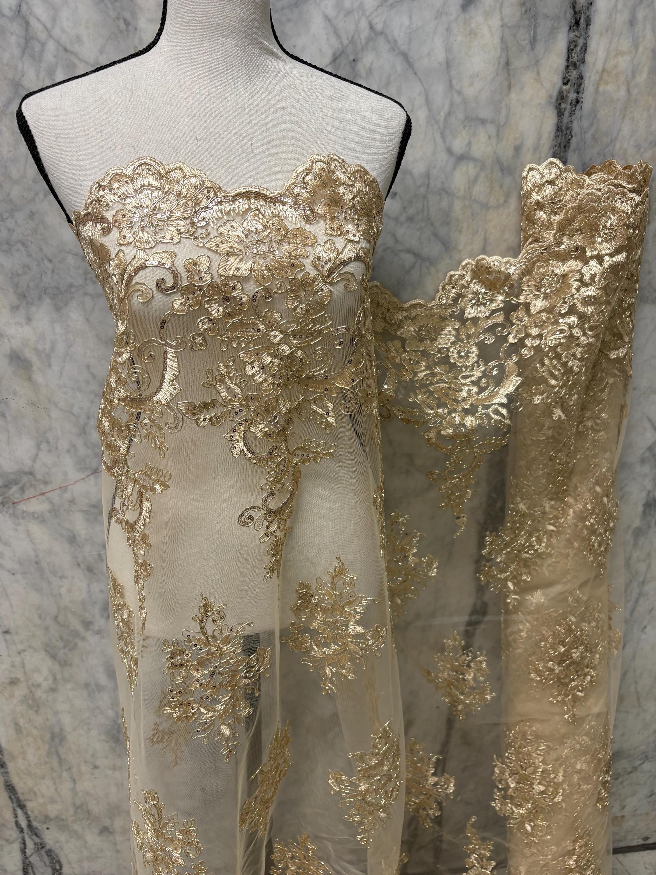 Lace fabric - Champagne - 49" Width - Design US50