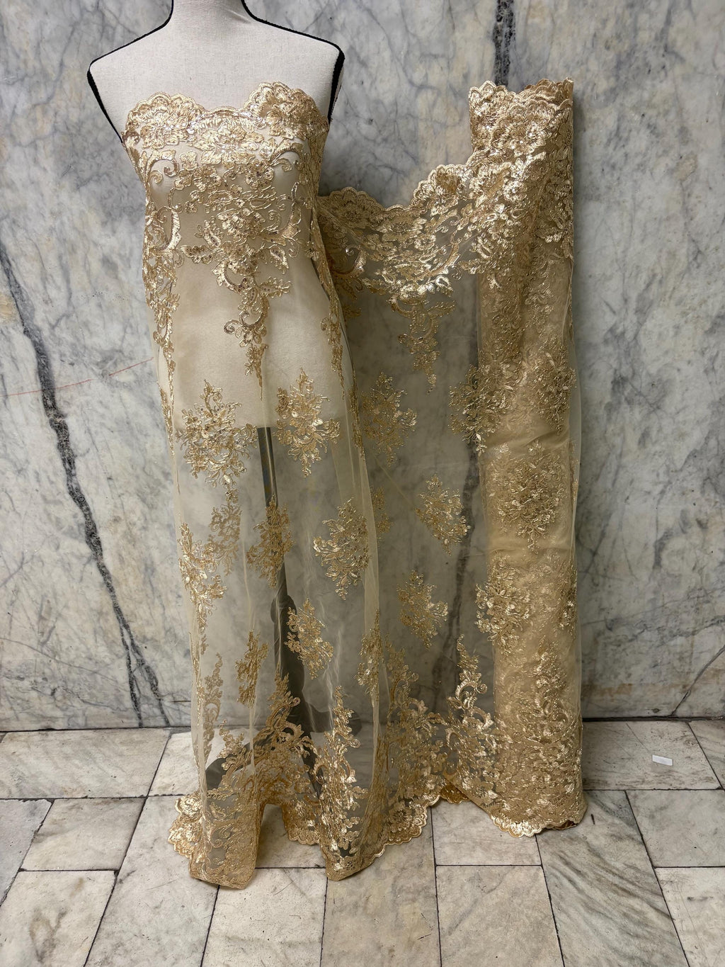 Lace fabric - Champagne - 49" Width - Design US50