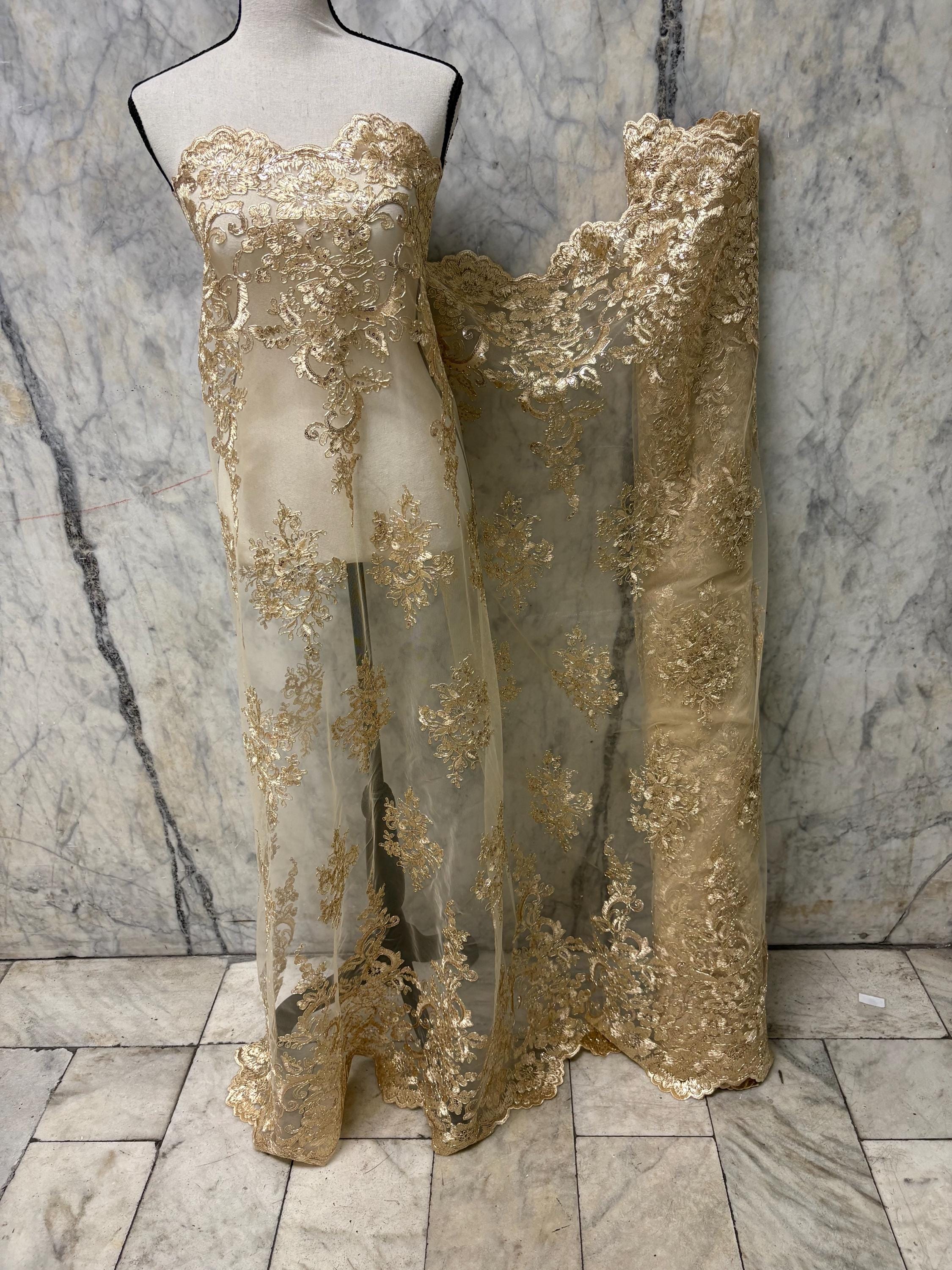Lace fabric - Champagne - 49" Width - Design US50