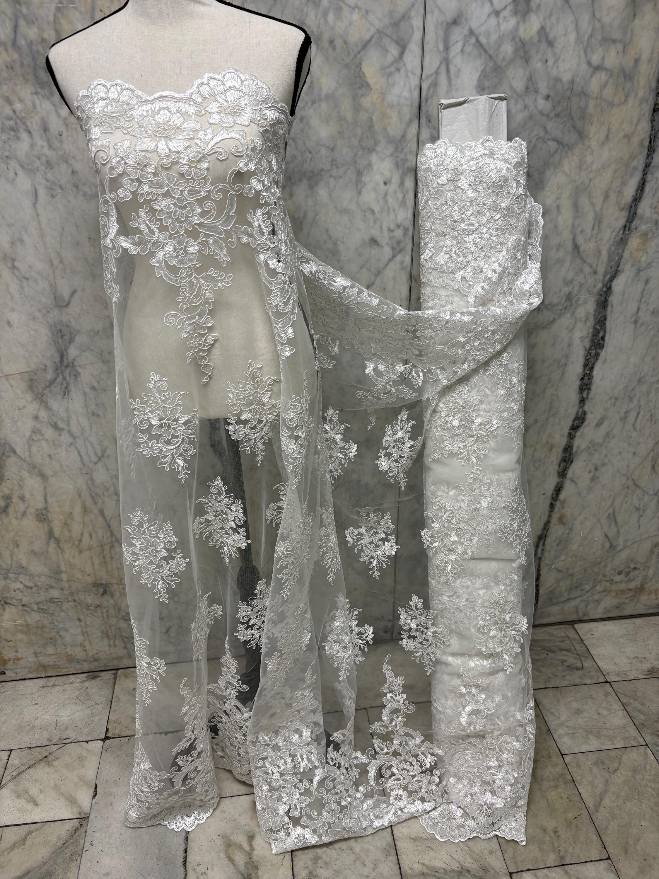 Lace Fabric - Ivory - 49/50" Width - Ref. US50