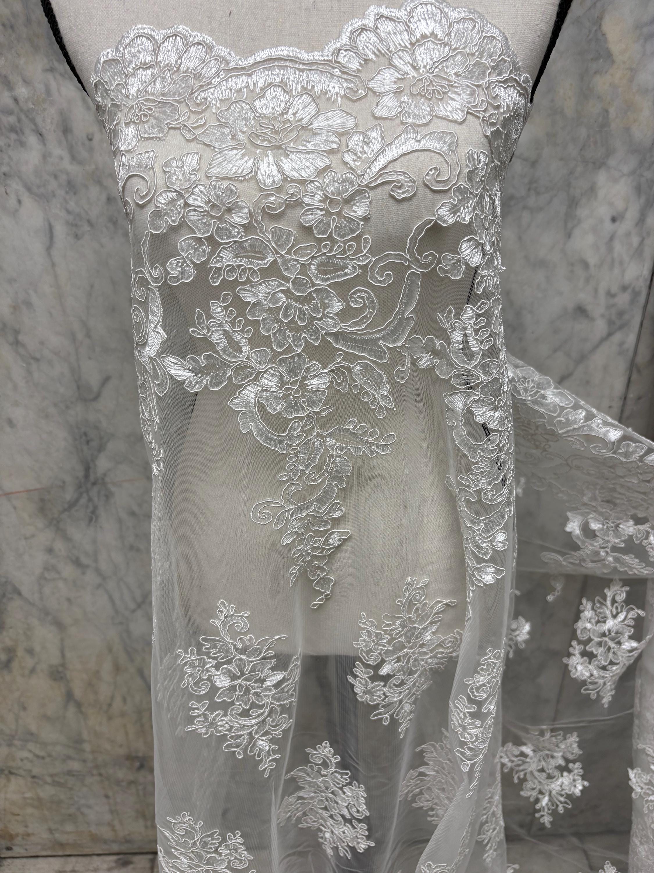 Lace Fabric - Ivory - 49/50" Width - Ref. US50