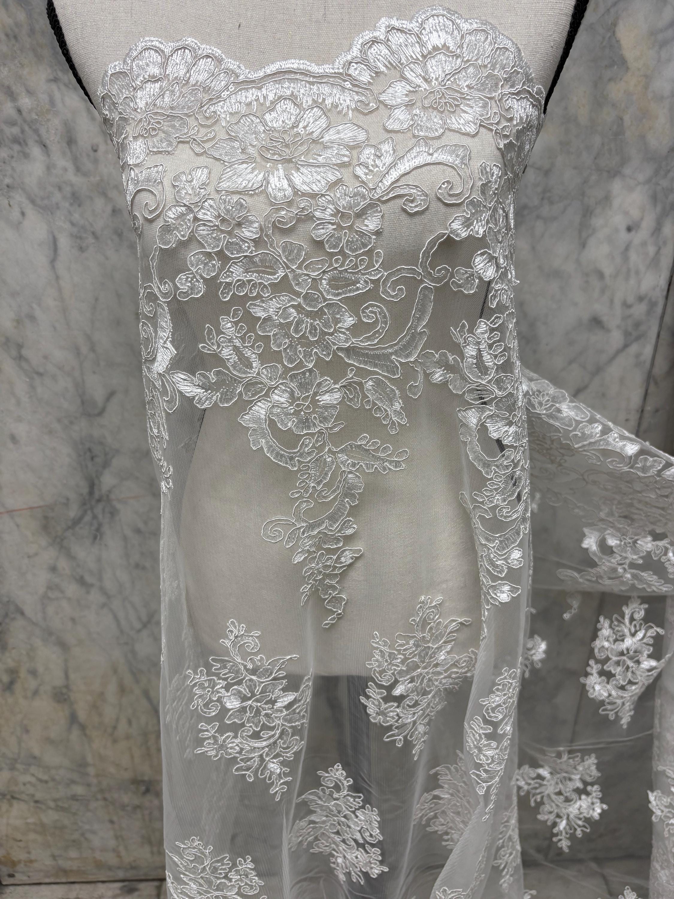 Lace Fabric - Ivory - 49/50" Width - Ref. US50