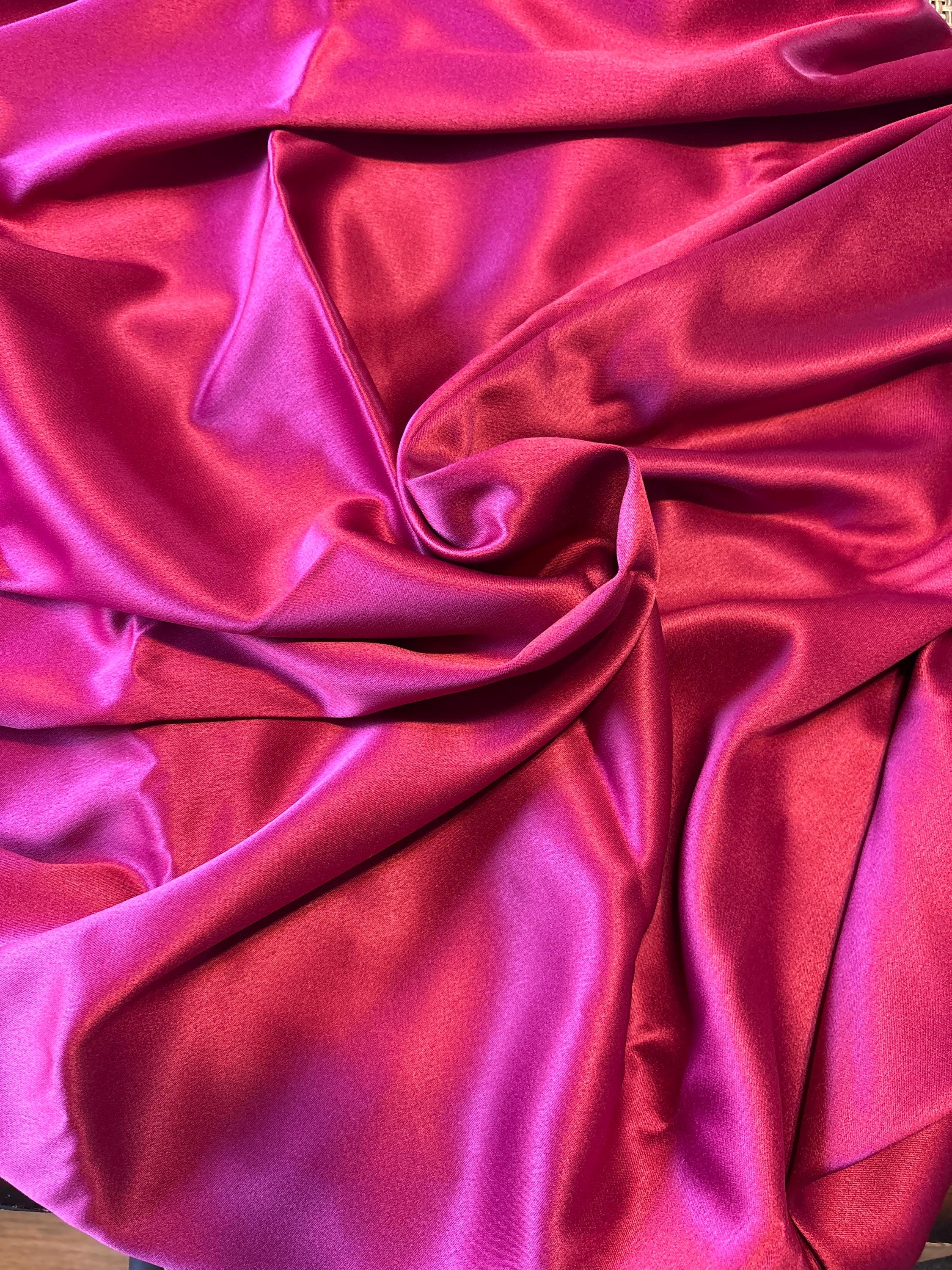 Stretch Satin Charmeuse Fabric - Burgundy - Size 29" Length x 57" Width - 1 piece
