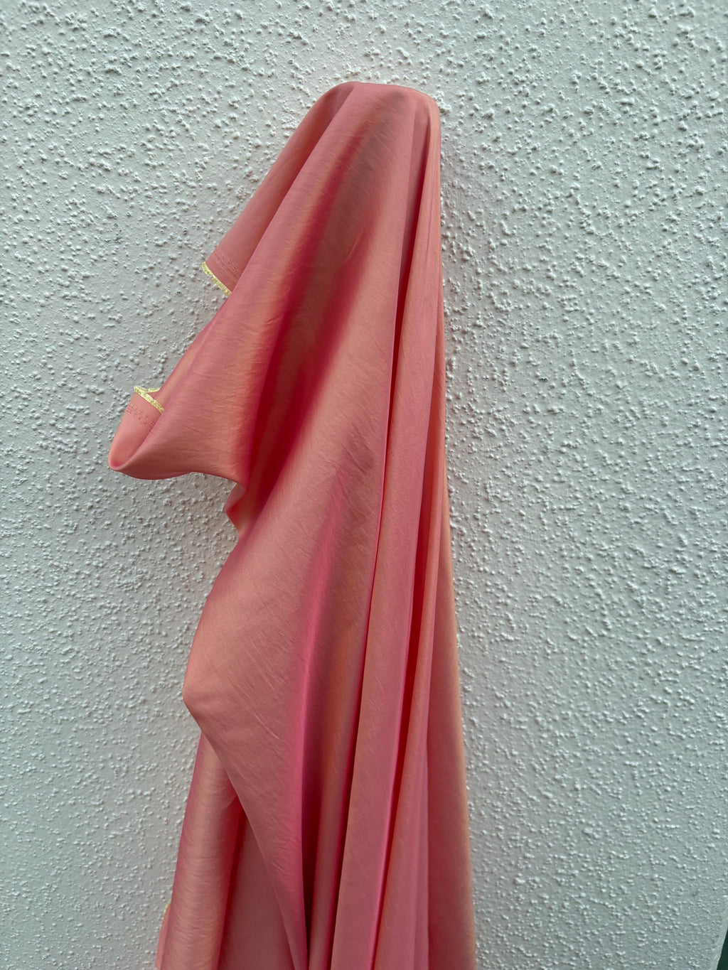 Taffeta Fabric - Coral Yellow - 59" Width - Known as iridescent taffeta
