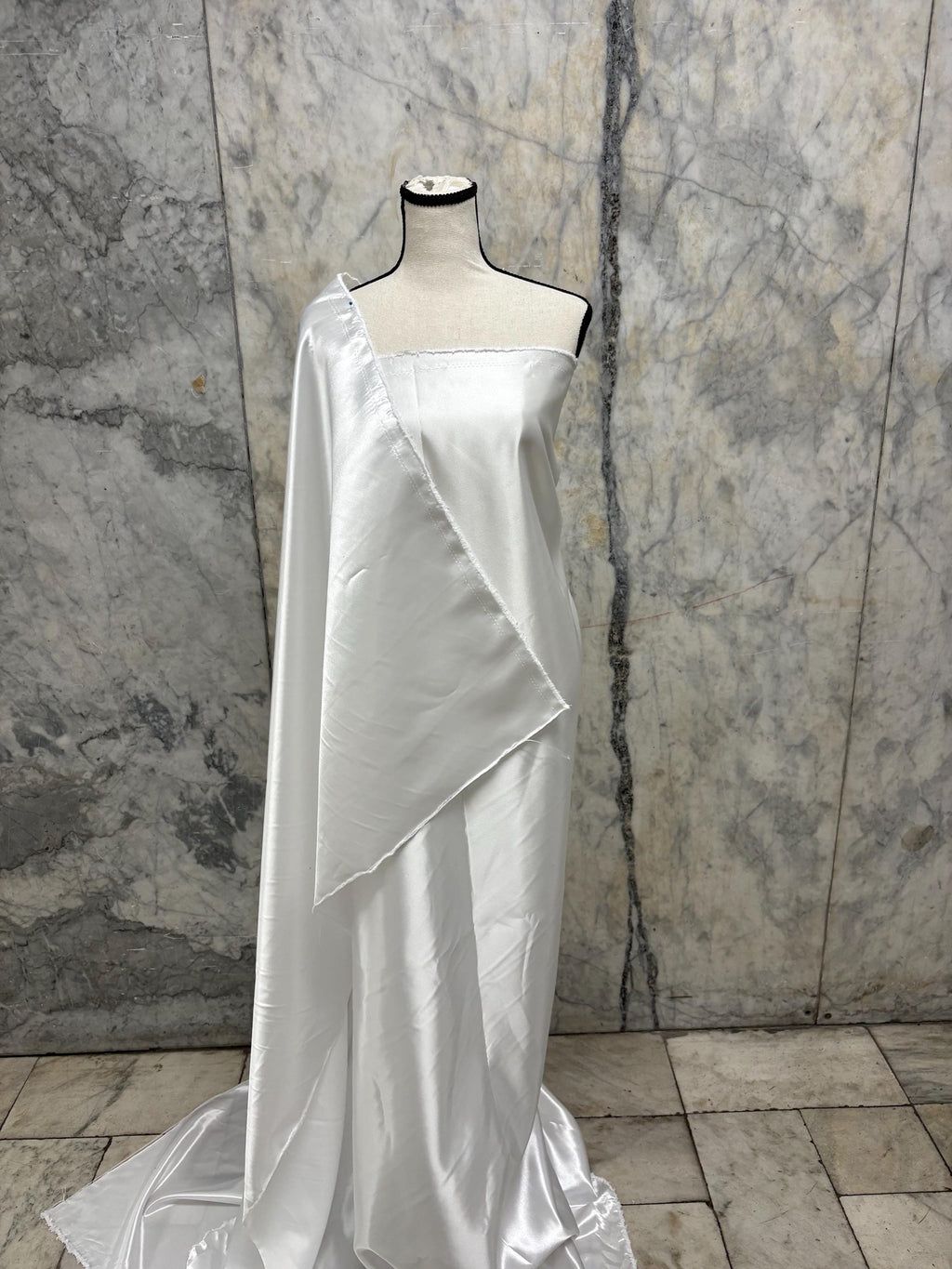 3 Yards Bridal satin fabric - White - 58" Width - Ref. Nas725