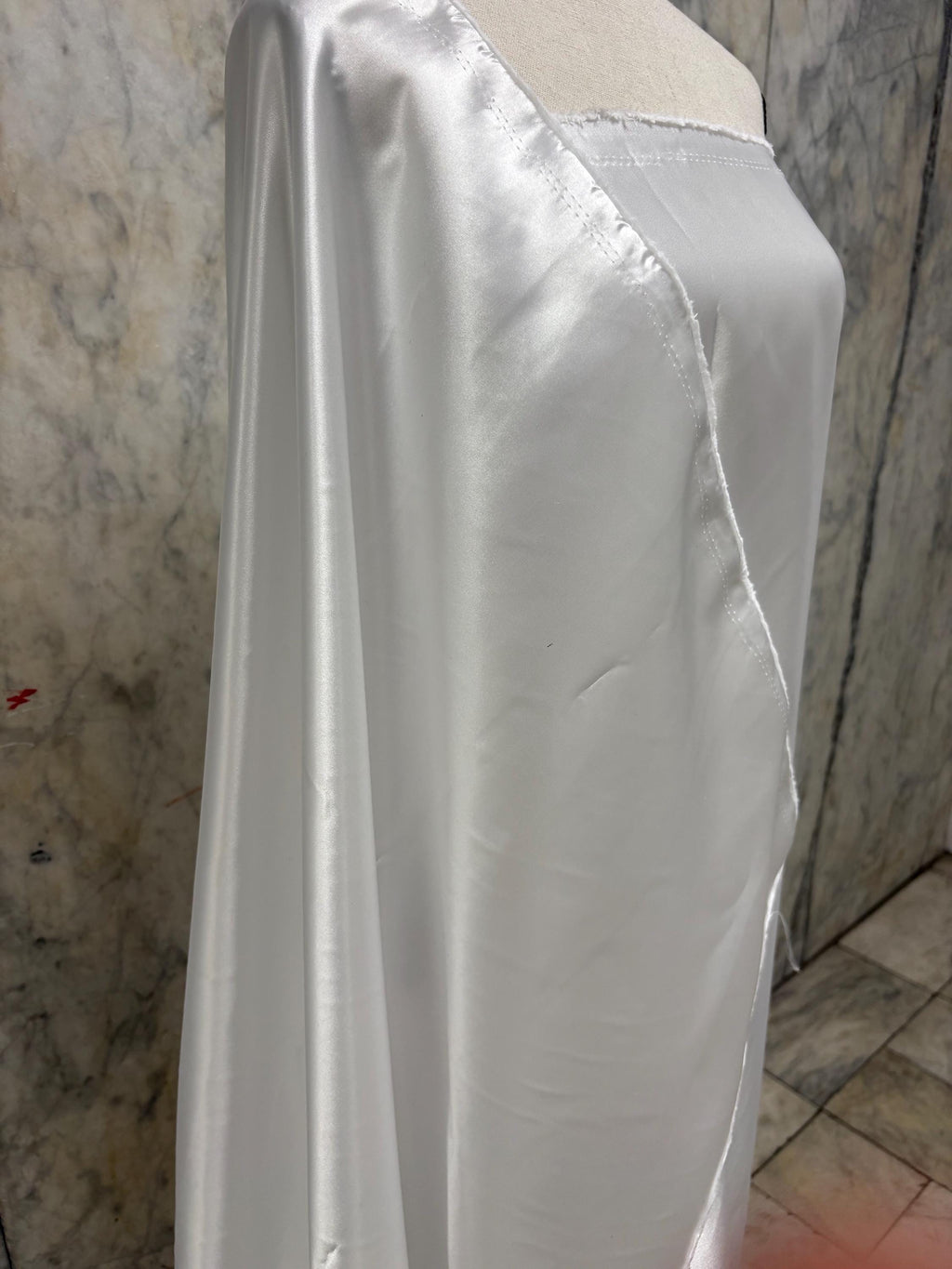 3 Yards Bridal satin fabric - White - 58" Width - Ref. Nas725
