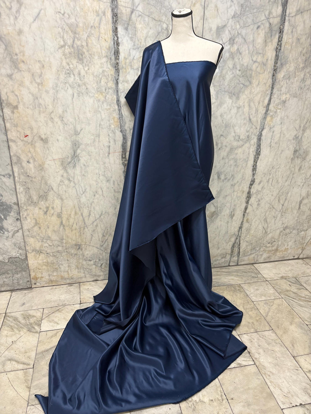 Bridal satin fabric - Navy - 58" Width - Ref. 595Nas