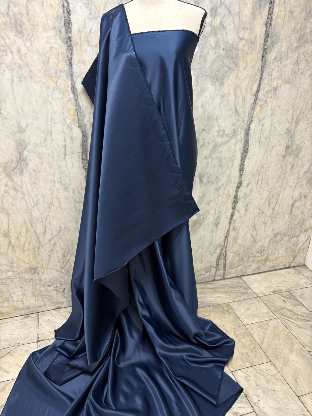 Bridal satin fabric - Navy - 58" Width - Ref. 595Nas