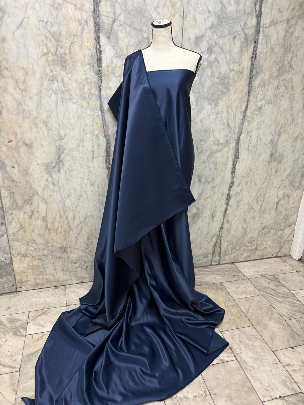 Bridal satin fabric - Navy - 58" Width - Ref. 595Nas