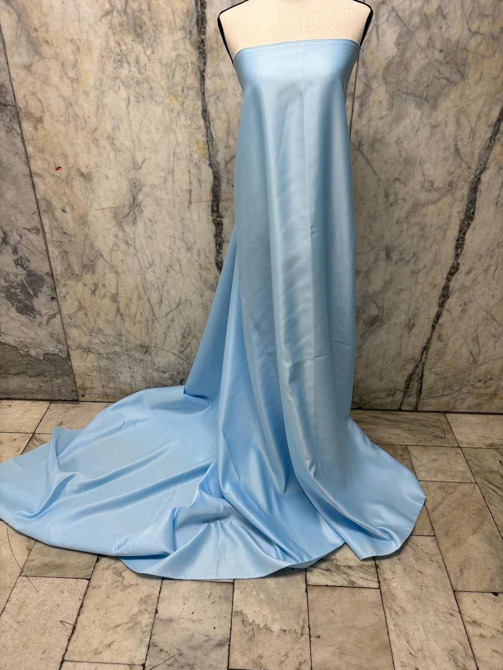 2.5 yards Dull Bridal satin fabric - Blue - 58" Width - Ref. 999Nas