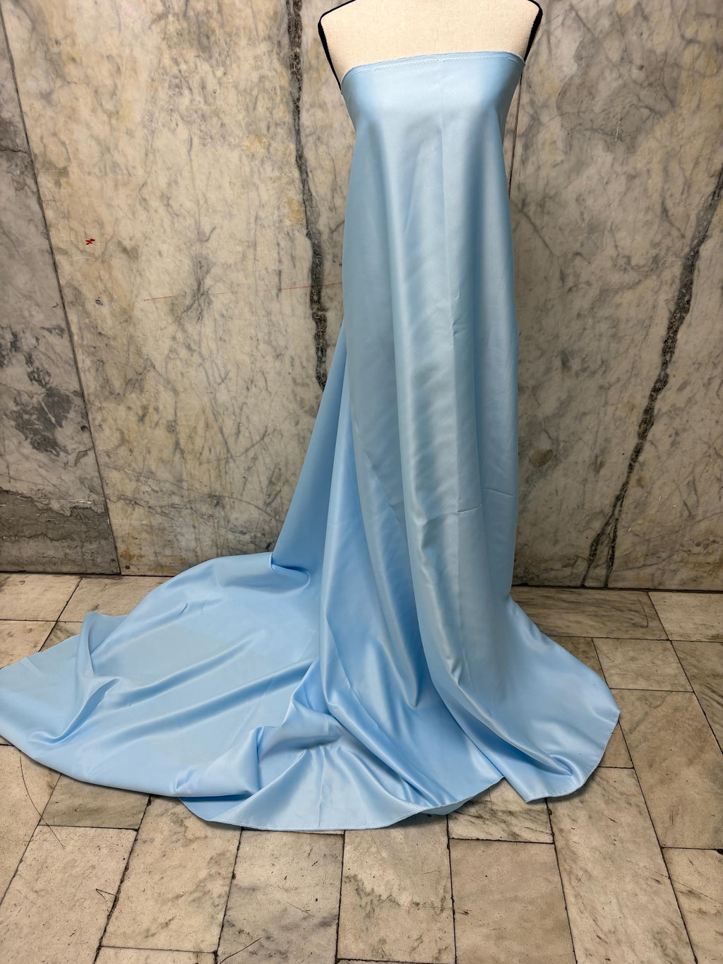 2.5 yards Dull Bridal satin fabric - Blue - 58" Width - Ref. 999Nas