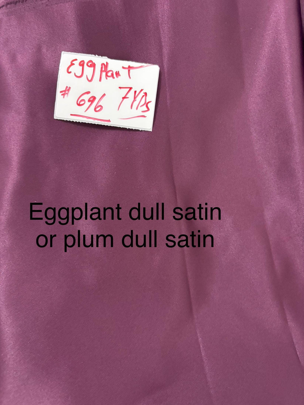 Dull Bridal satin fabric - Plum - 58" Width - Ref. 696Nas