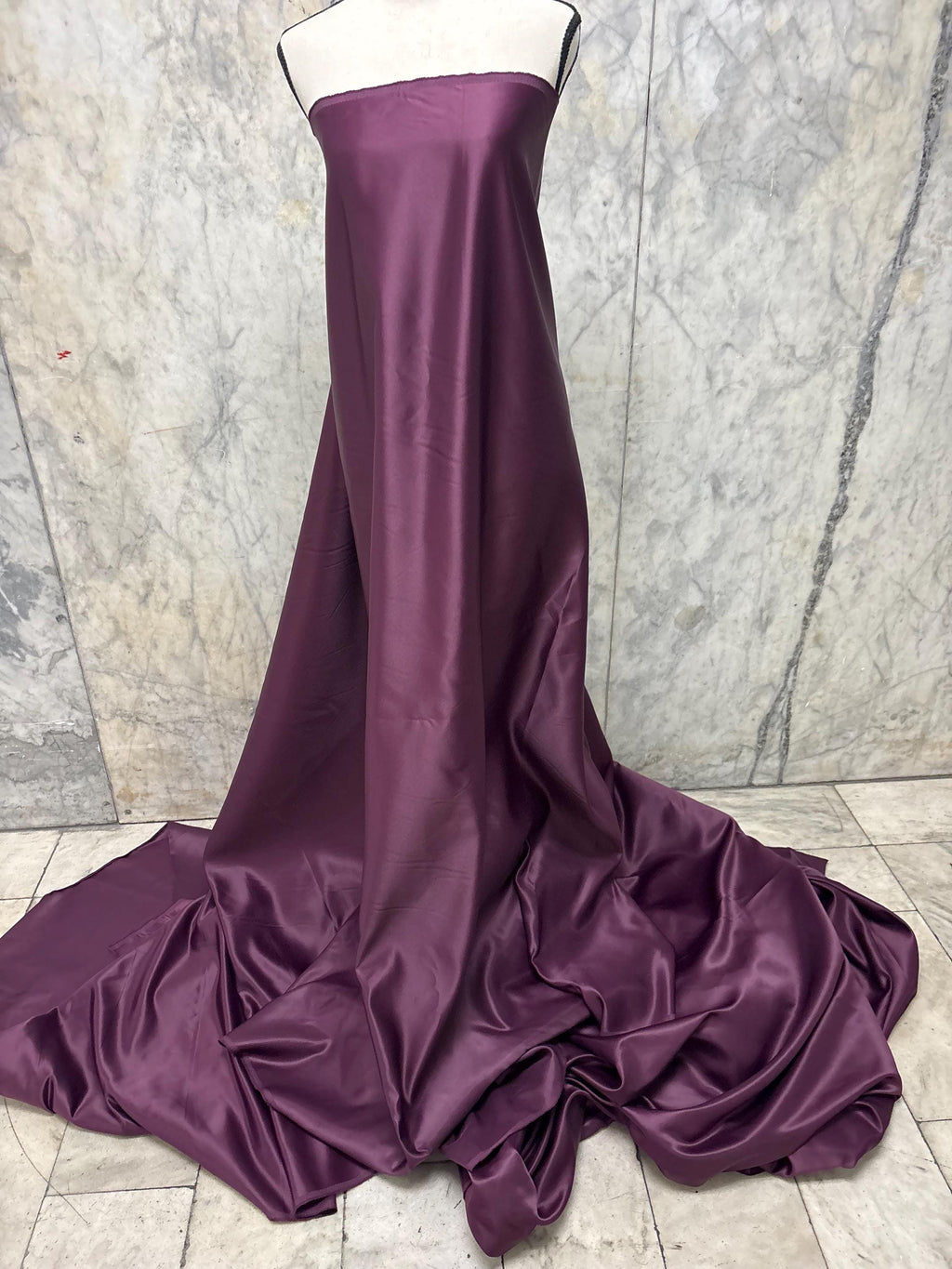 Dull Bridal satin fabric - Plum - 58" Width - Ref. 696Nas