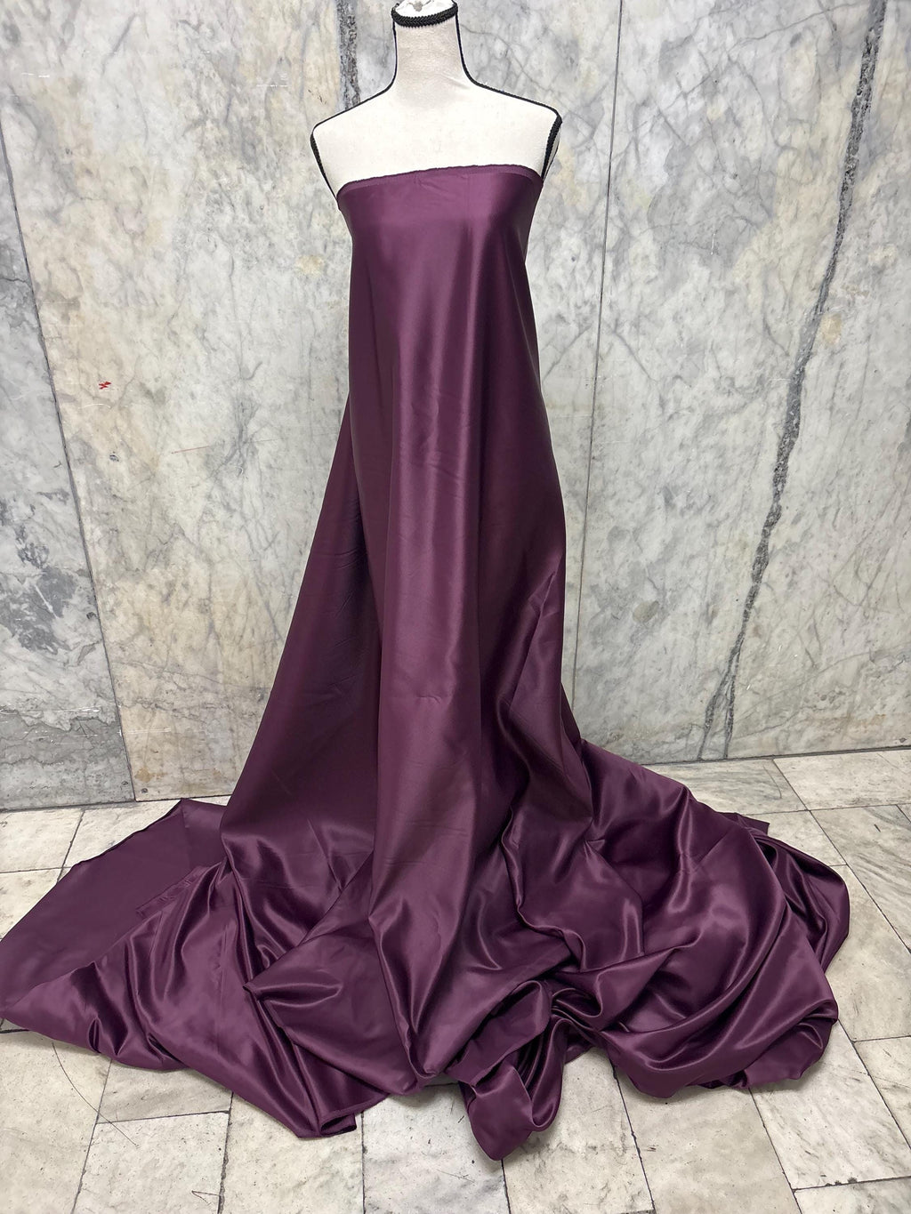 Dull Bridal satin fabric - Plum - 58" Width - Ref. 696Nas