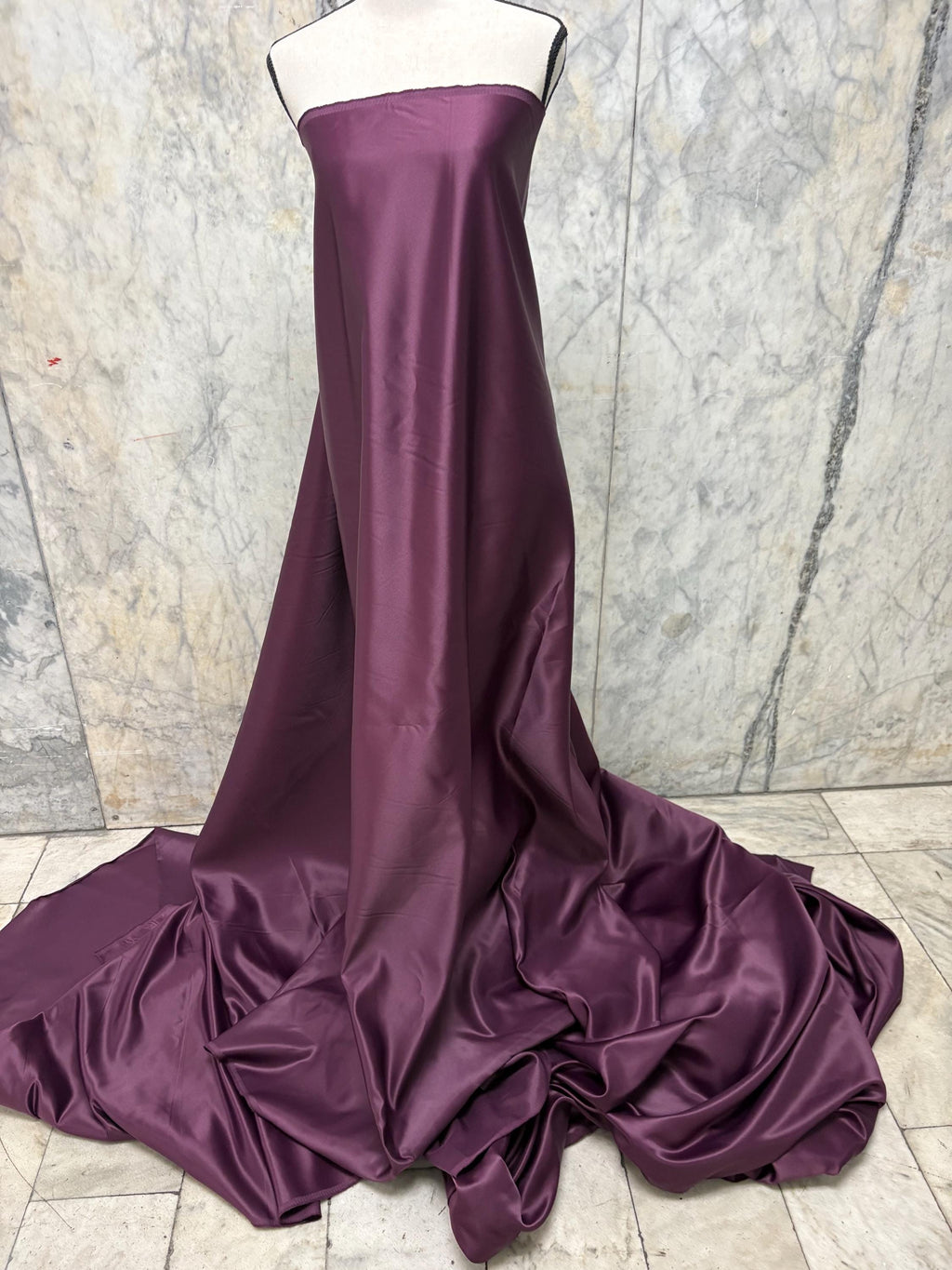 Dull Bridal satin fabric - Plum - 58" Width - Ref. 696Nas