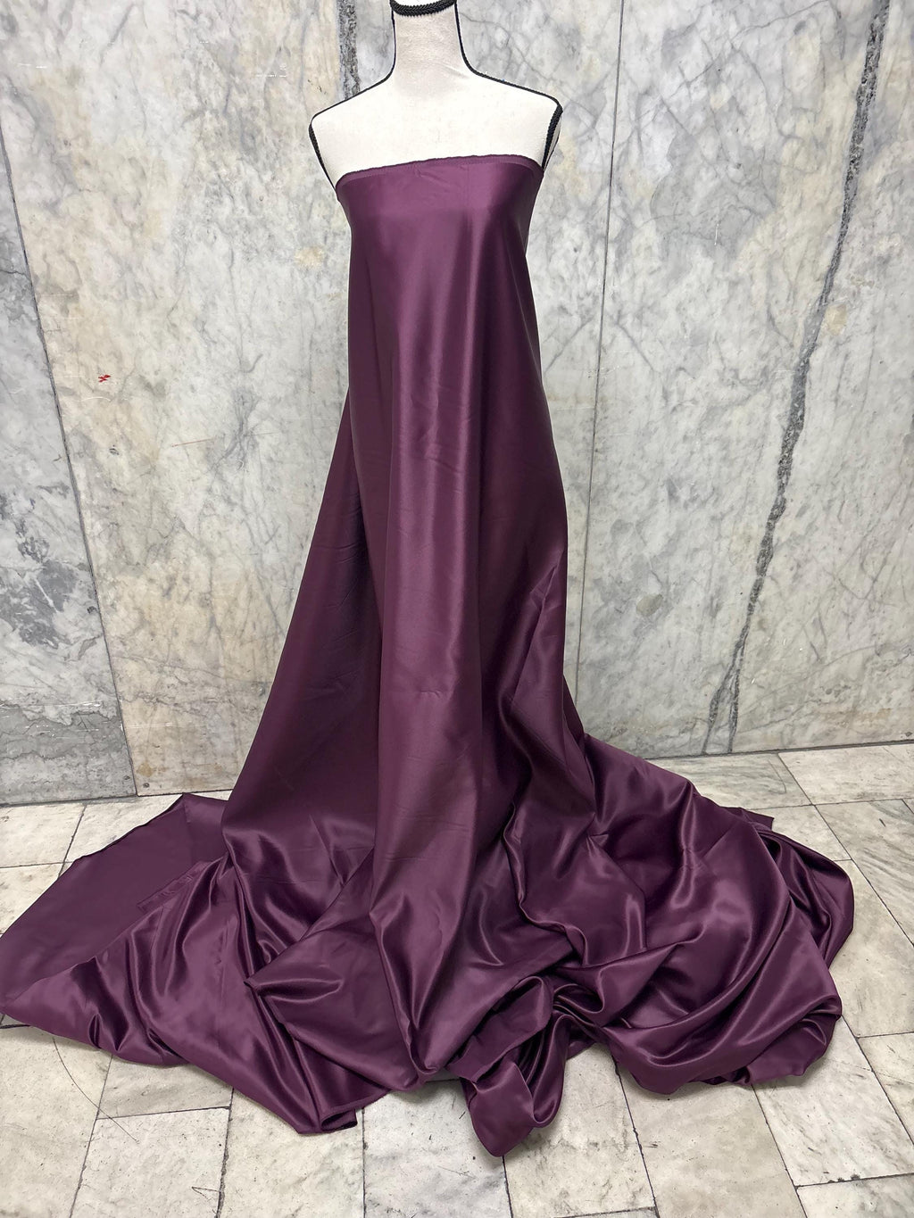 Dull Bridal satin fabric - Plum - 58" Width - Ref. 696Nas