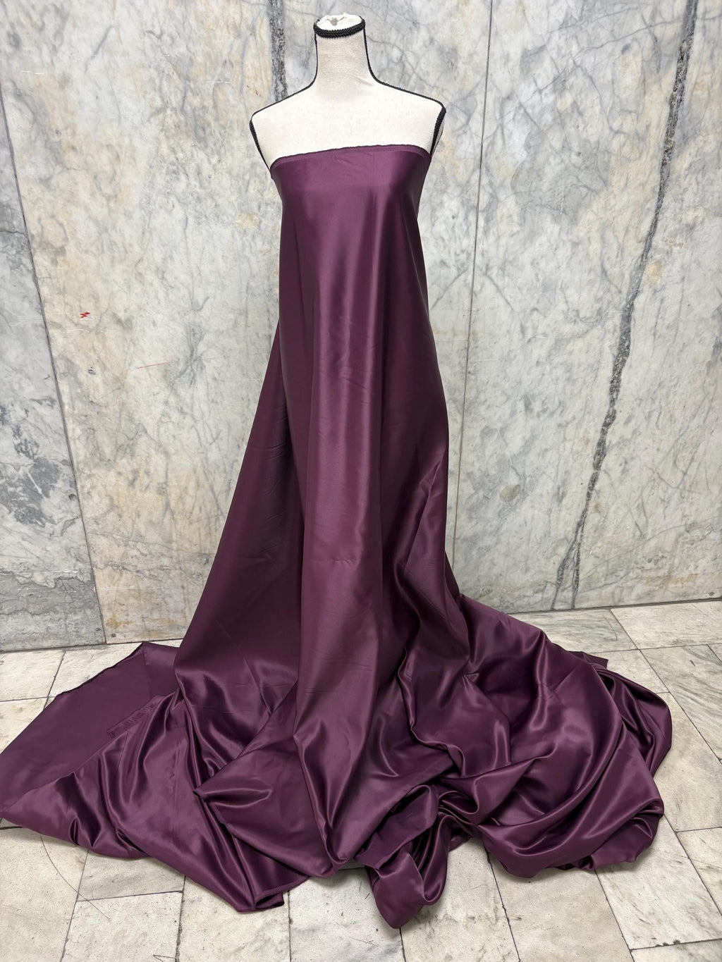 Dull Bridal satin fabric - Plum - 58" Width - Ref. 696Nas