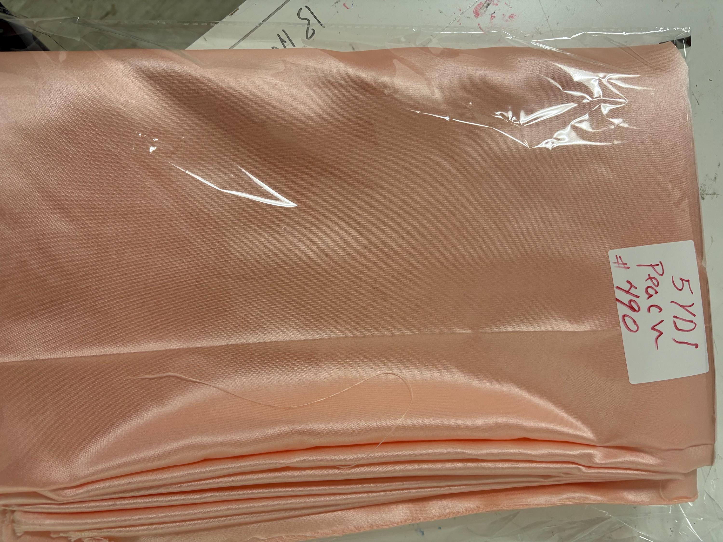 Dull Bridal satin fabric - Peach - 58" Width - Ref. 490Nas