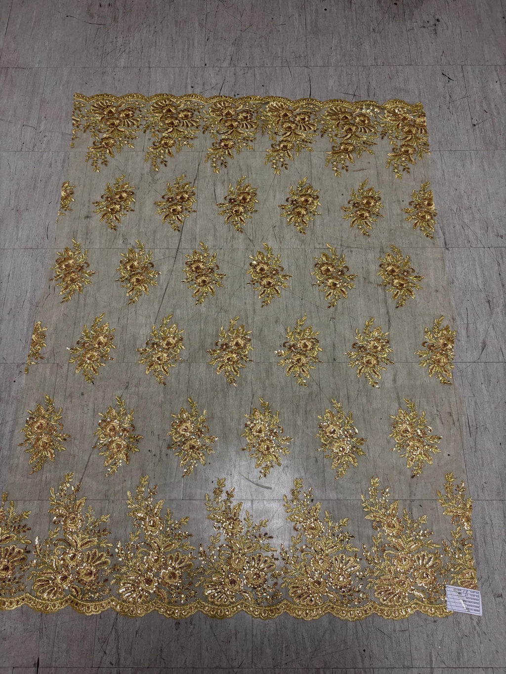 Lace fabric - Gold - 49" Width - Ref. FJ 1298 B