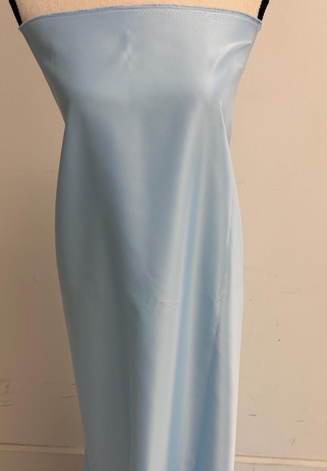 1.75 Yards Dull Bridal satin fabric - Blue - 58" Width