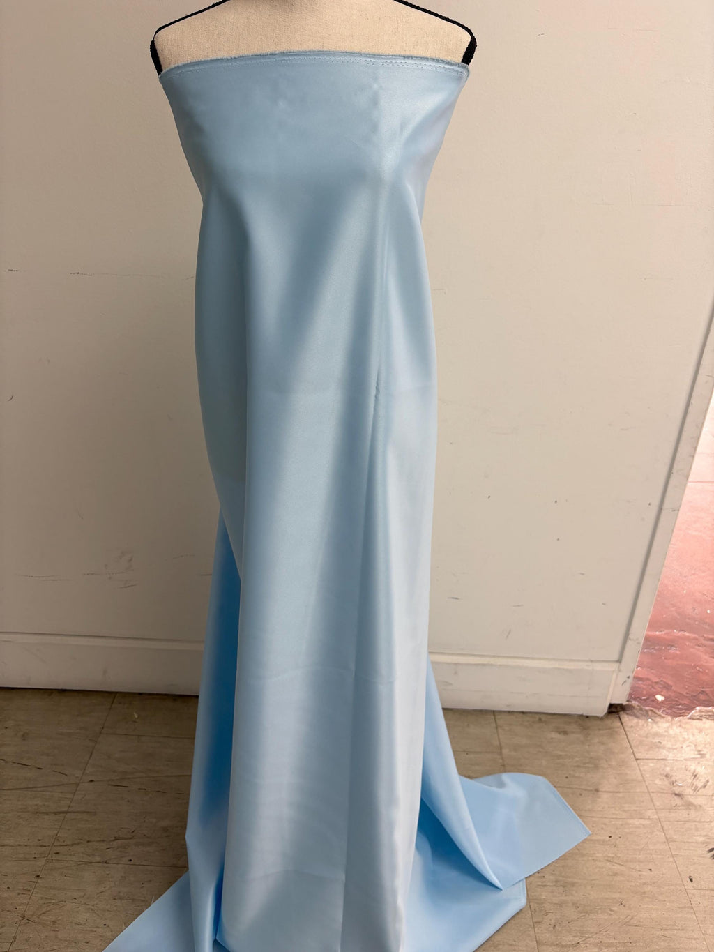 1.75 Yards Dull Bridal satin fabric - Blue - 58" Width - Ref. Nas 2