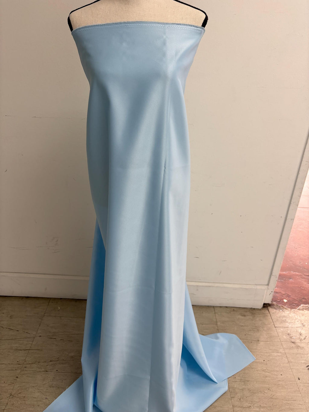 1.75 Yards Dull Bridal satin fabric - Blue - 58" Width - Ref. Nas 2