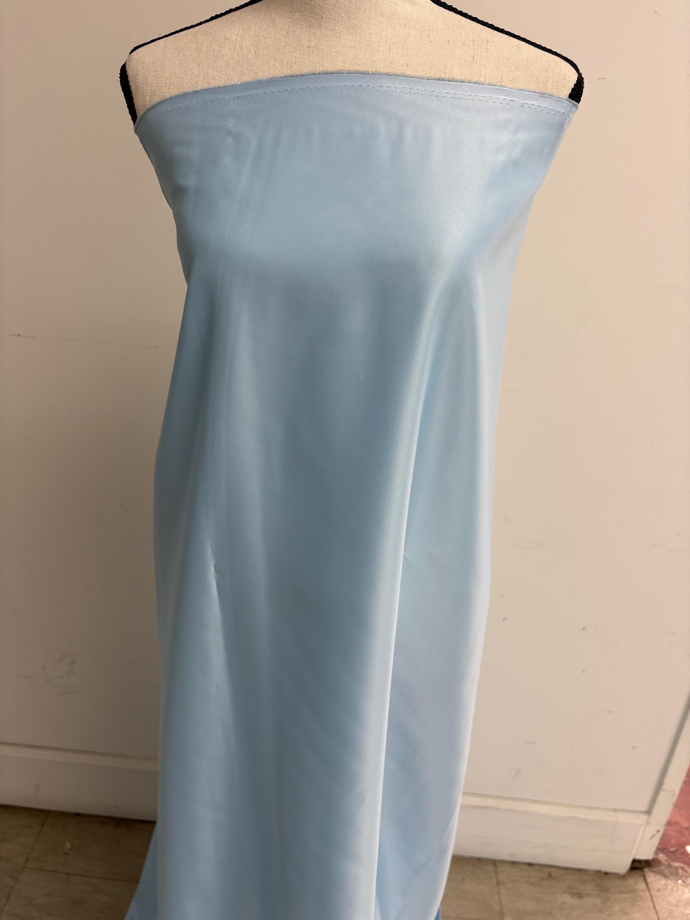 3.75 Yards Dull Bridal satin fabric - Blue - 58" Width - Ref. Nas3