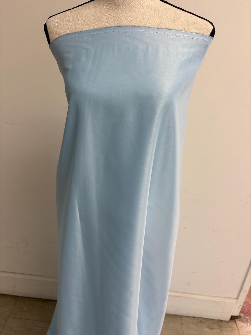 3.75 Yards Dull Bridal satin fabric - Blue - 58" Width - Ref. Nas3