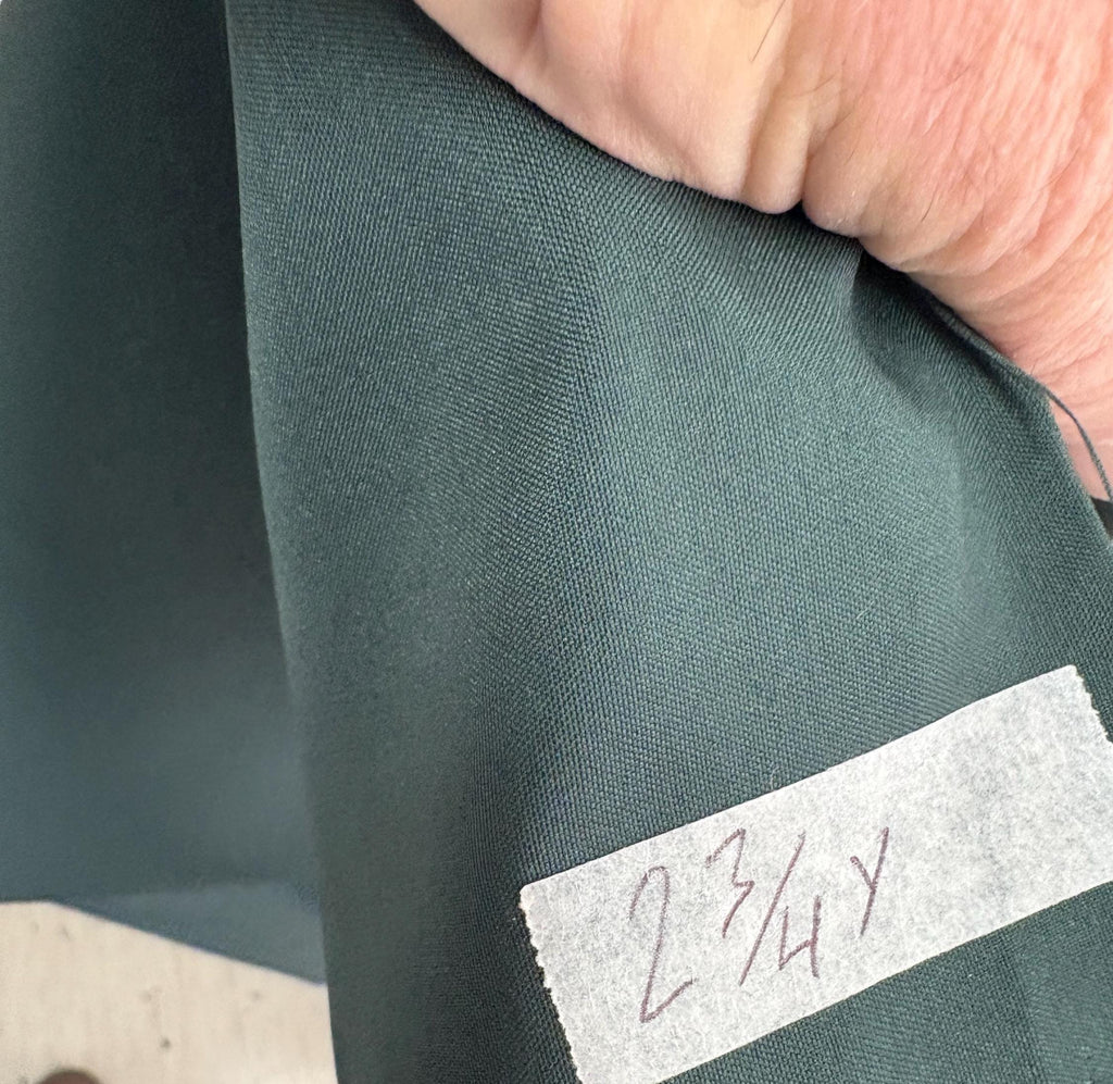 2.75 Yards Dull Bridal satin fabric - Hunter Green - 58" Width