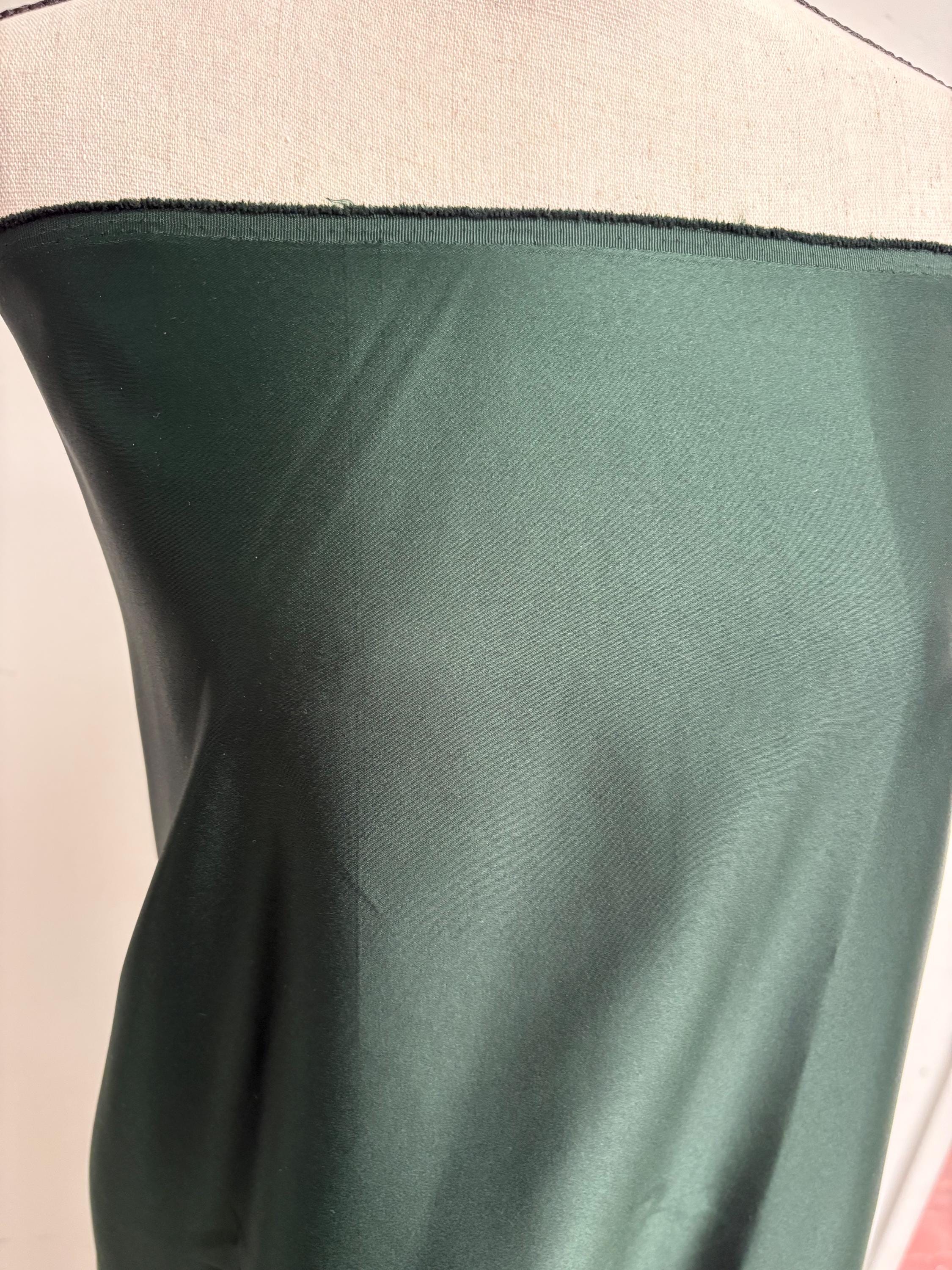 2.5 Yards Dull Bridal satin fabric - Hunter Green - 58" Width