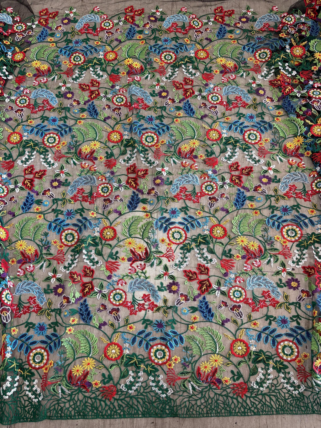 Lace Fabric - Design Multi Floral - Ref. BNG