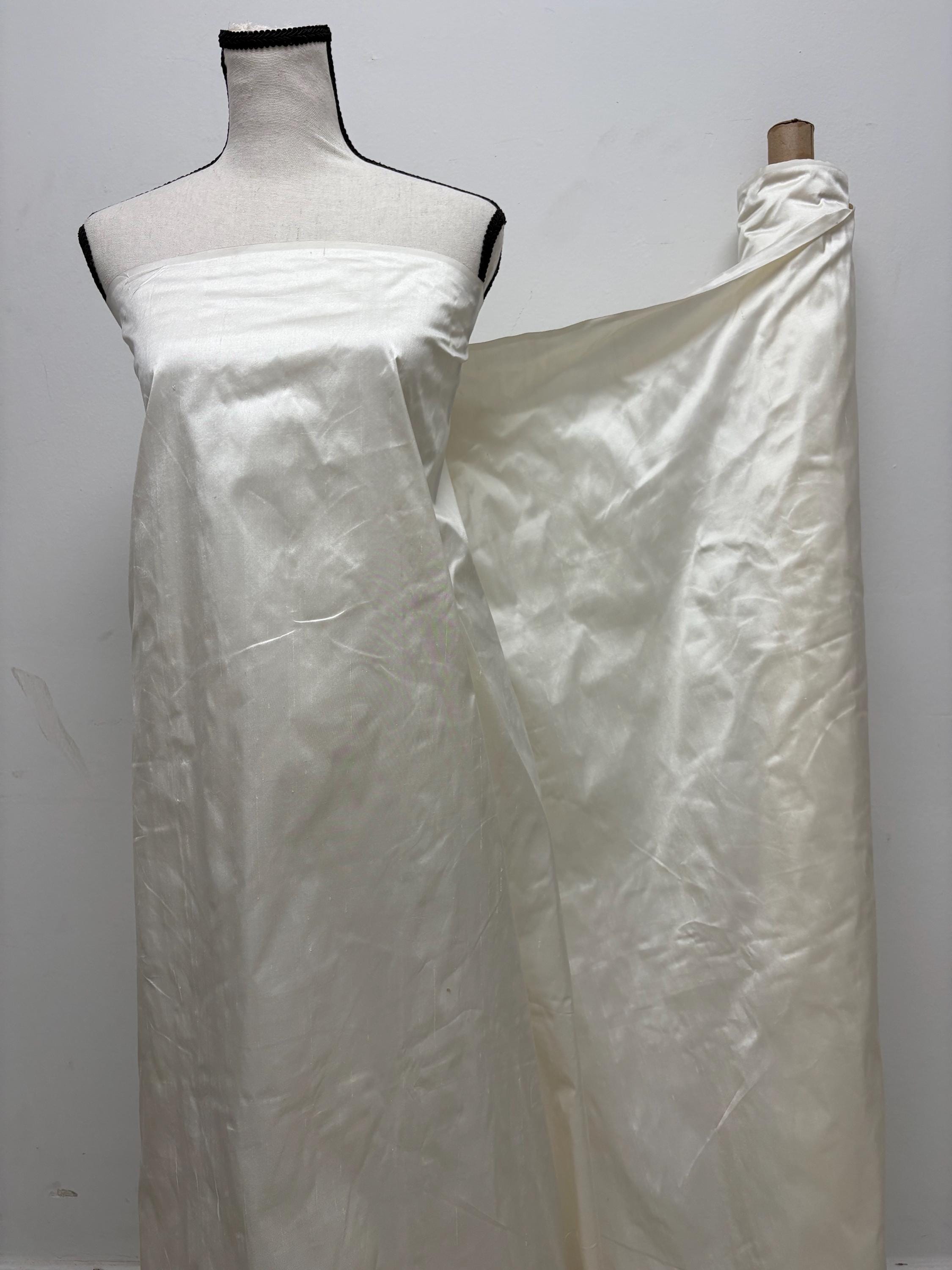 100% silk Dupioni fabric - Ivory - 54" width - Ref. 2273(2)