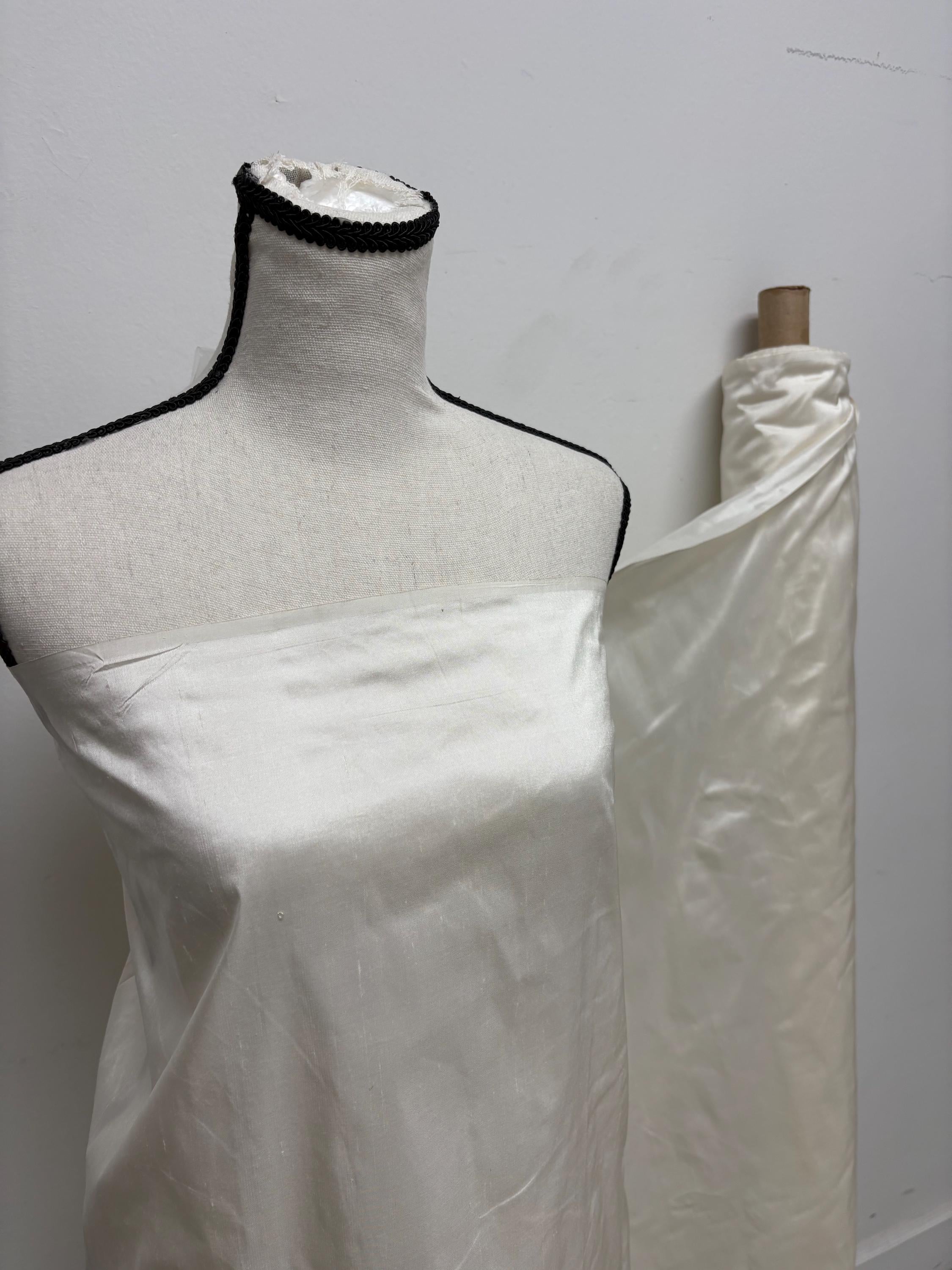 100% silk Dupioni fabric - Ivory - 54" width - Ref. 2273(2)