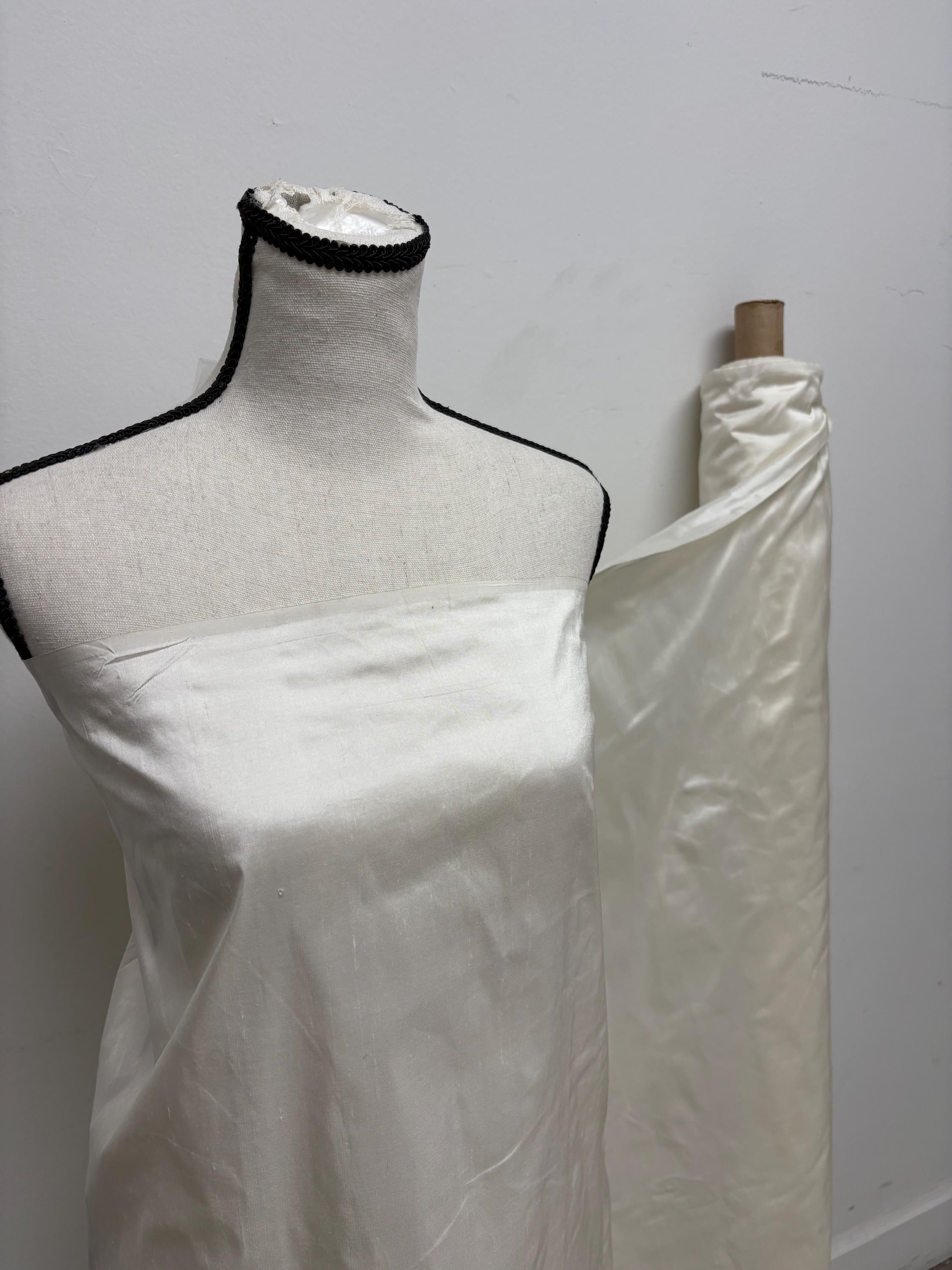 100% silk Dupioni fabric - Ivory - 54" width - Ref. 2273(2)