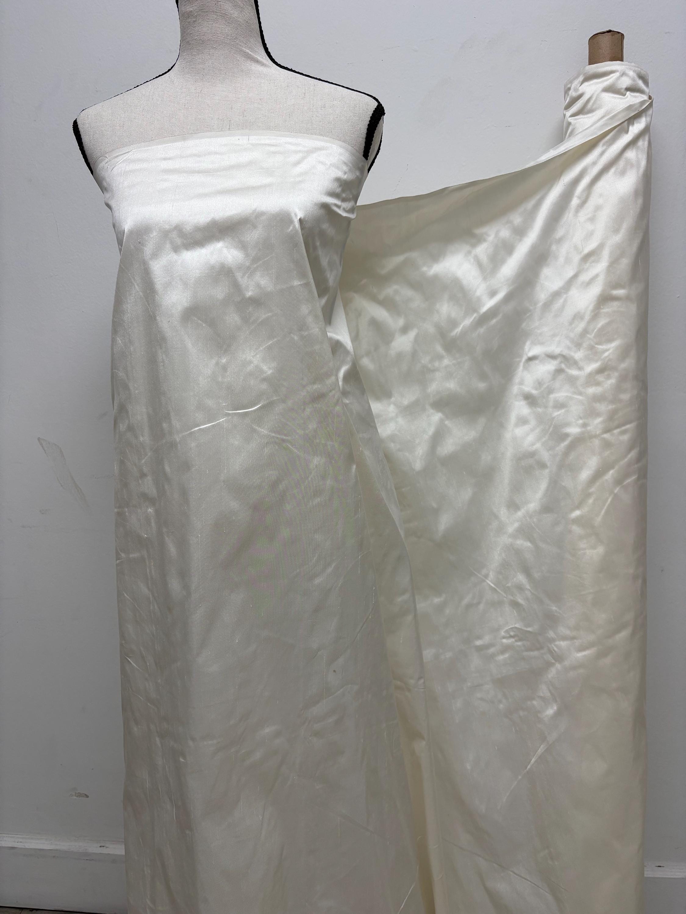 100% silk Dupioni fabric - Ivory - 54" width - Ref. 2273(2)