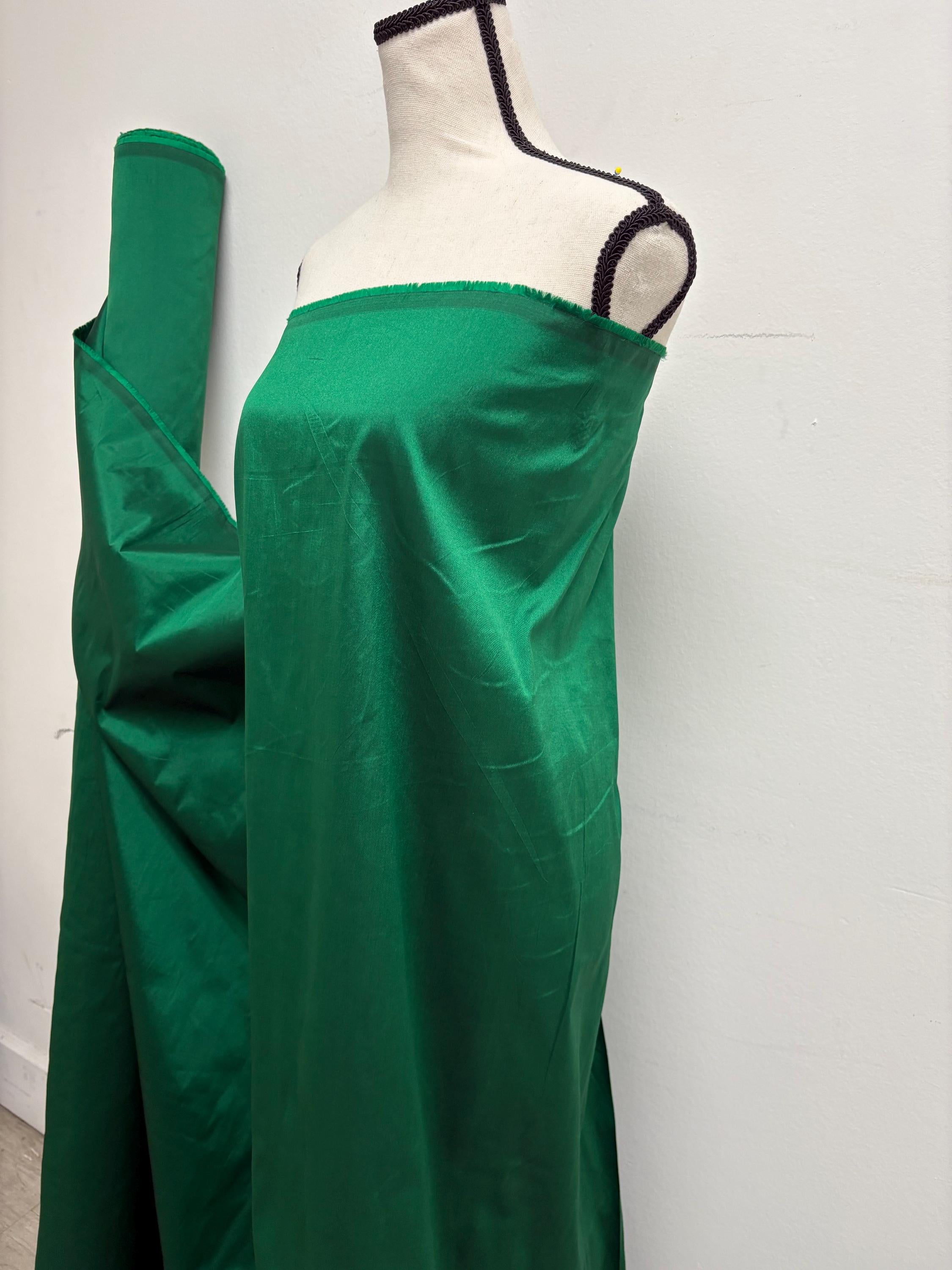 Taffeta Fabric - Green 078 - 54" Width - Ref. Sonia 078.