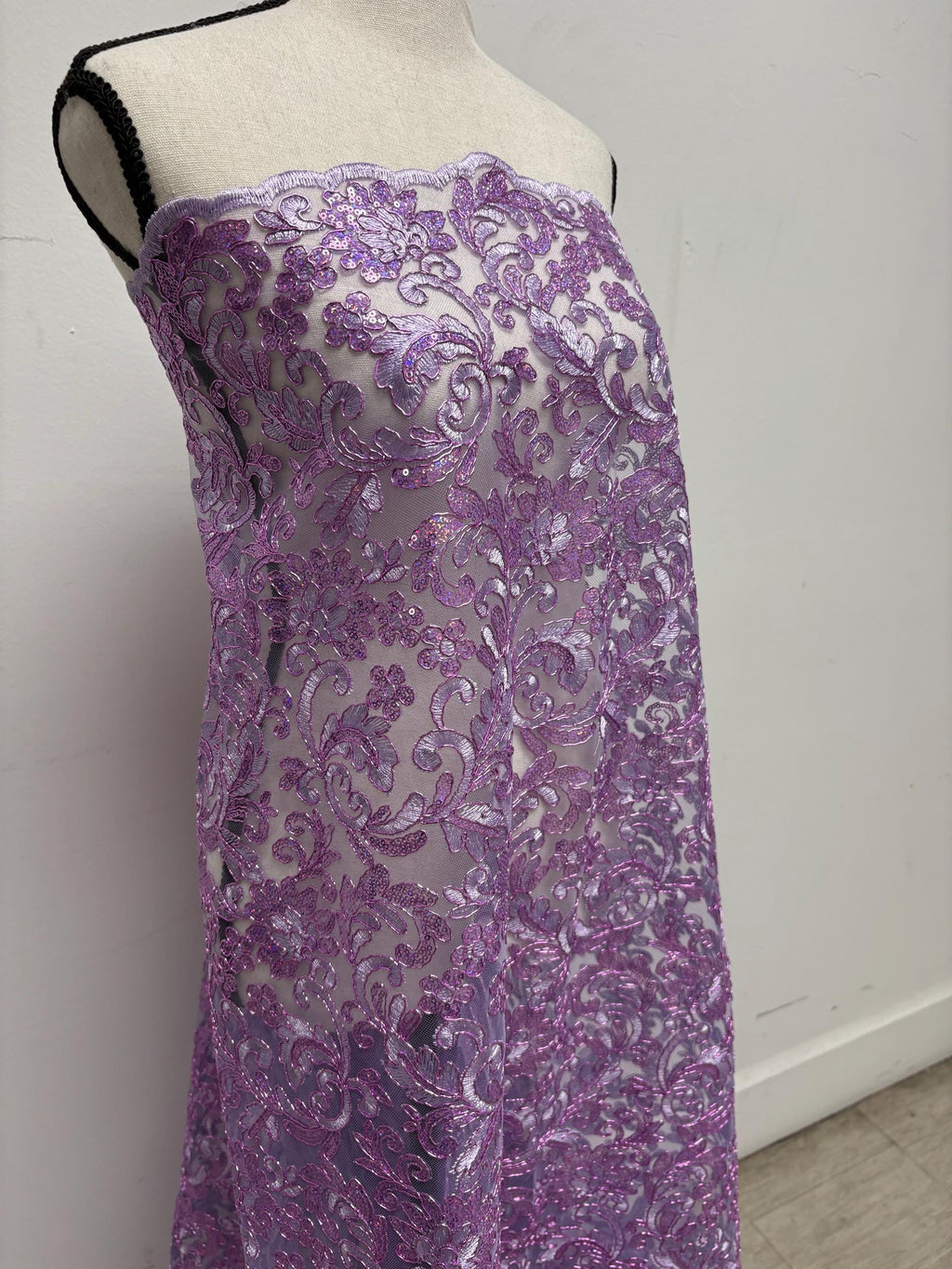 Lace fabric - Lilac - 49" Width - Design: 5386 BNG