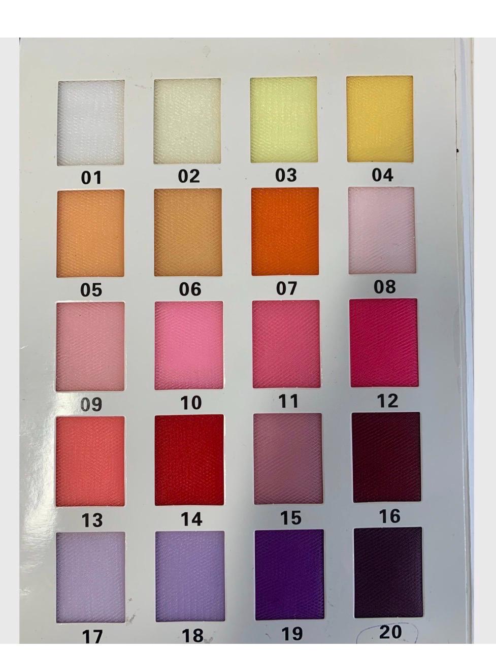 Tulle Color card