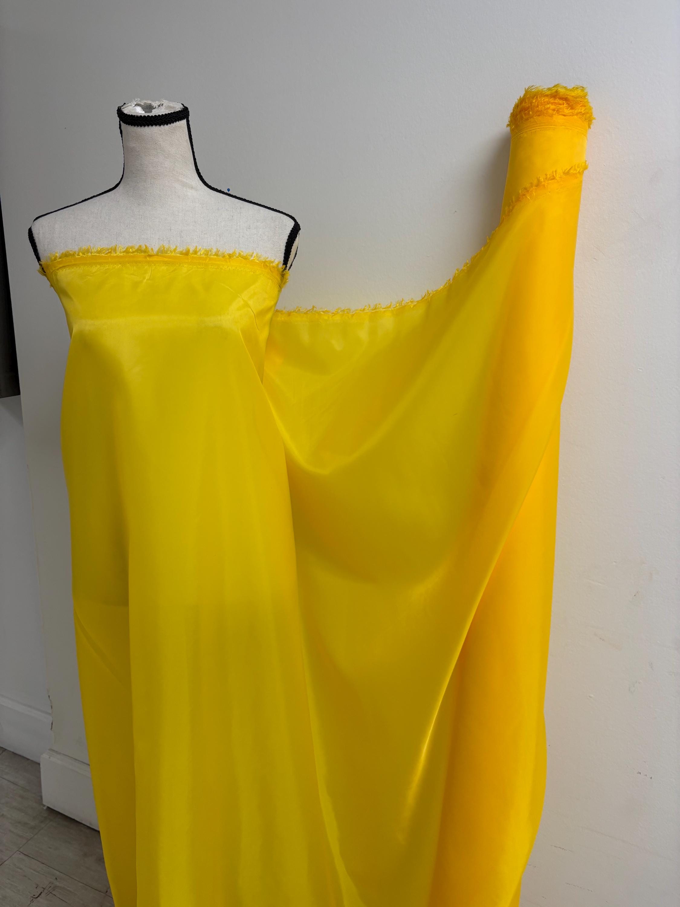 2 Yards Poly Lining Fabric - Canary Yellow - 58" Width