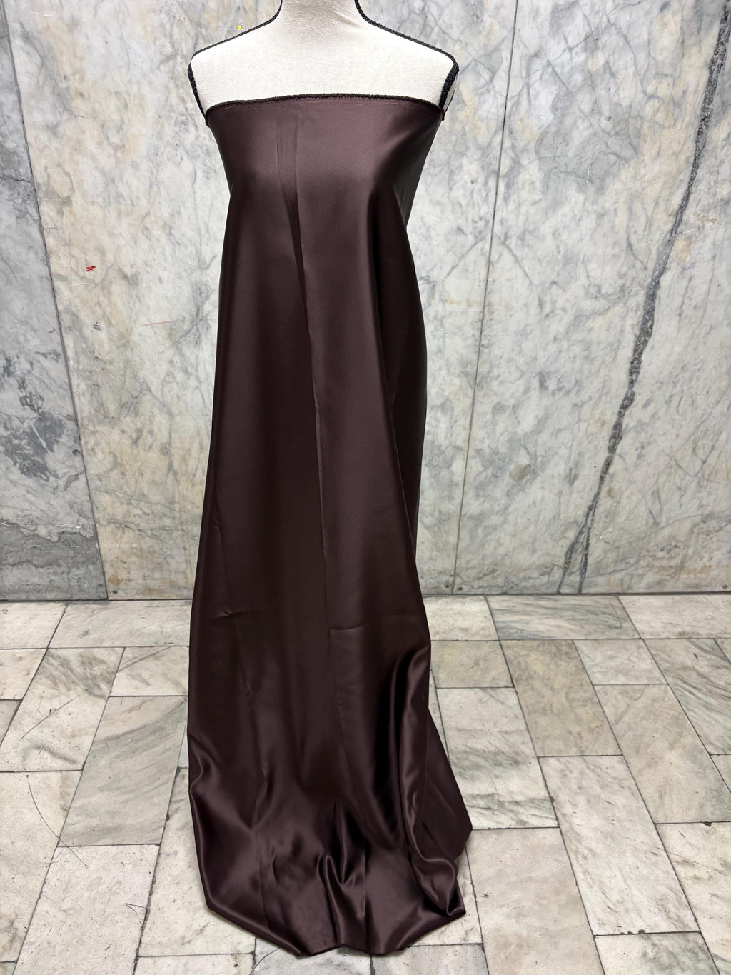 Dull Bridal satin fabric - Brown - 58" Width