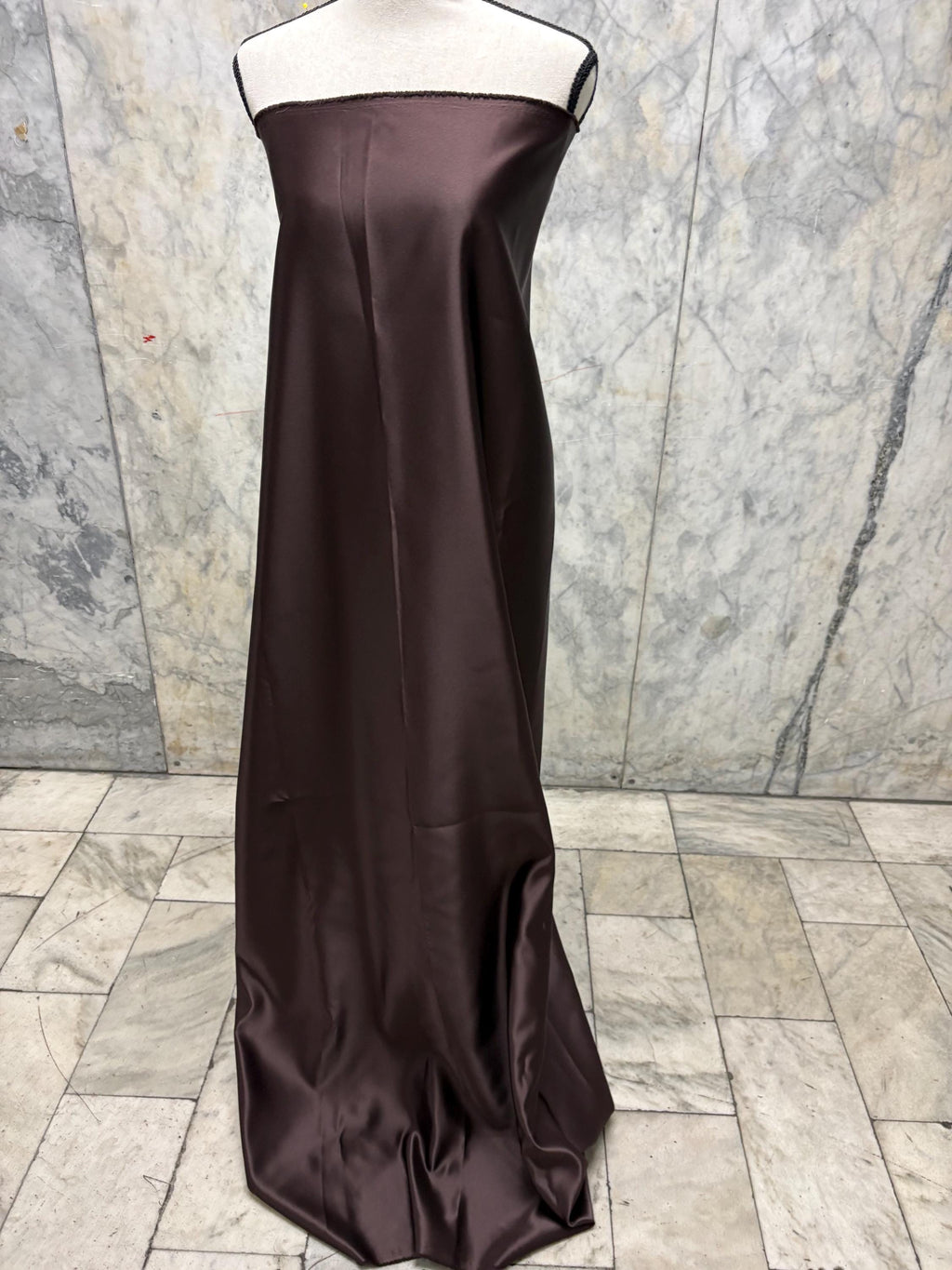 Dull Bridal satin fabric - Brown - 58" Width