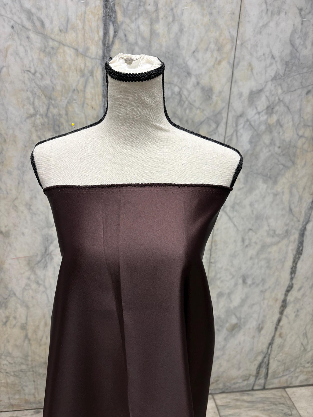 Dull Bridal satin fabric - Brown - 58" Width