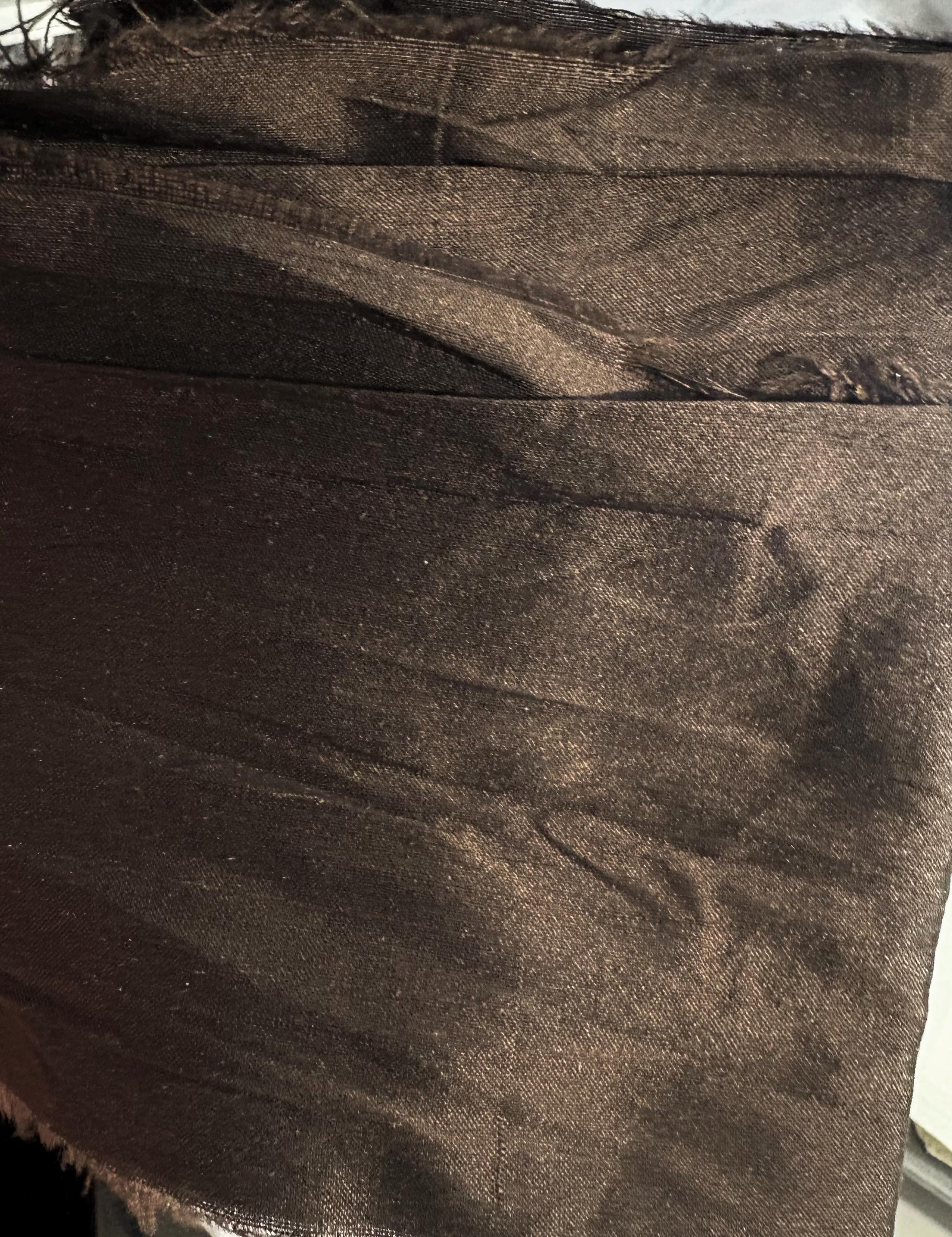 100% silk Taffeta fabric - Chocolate Brown - 54" width