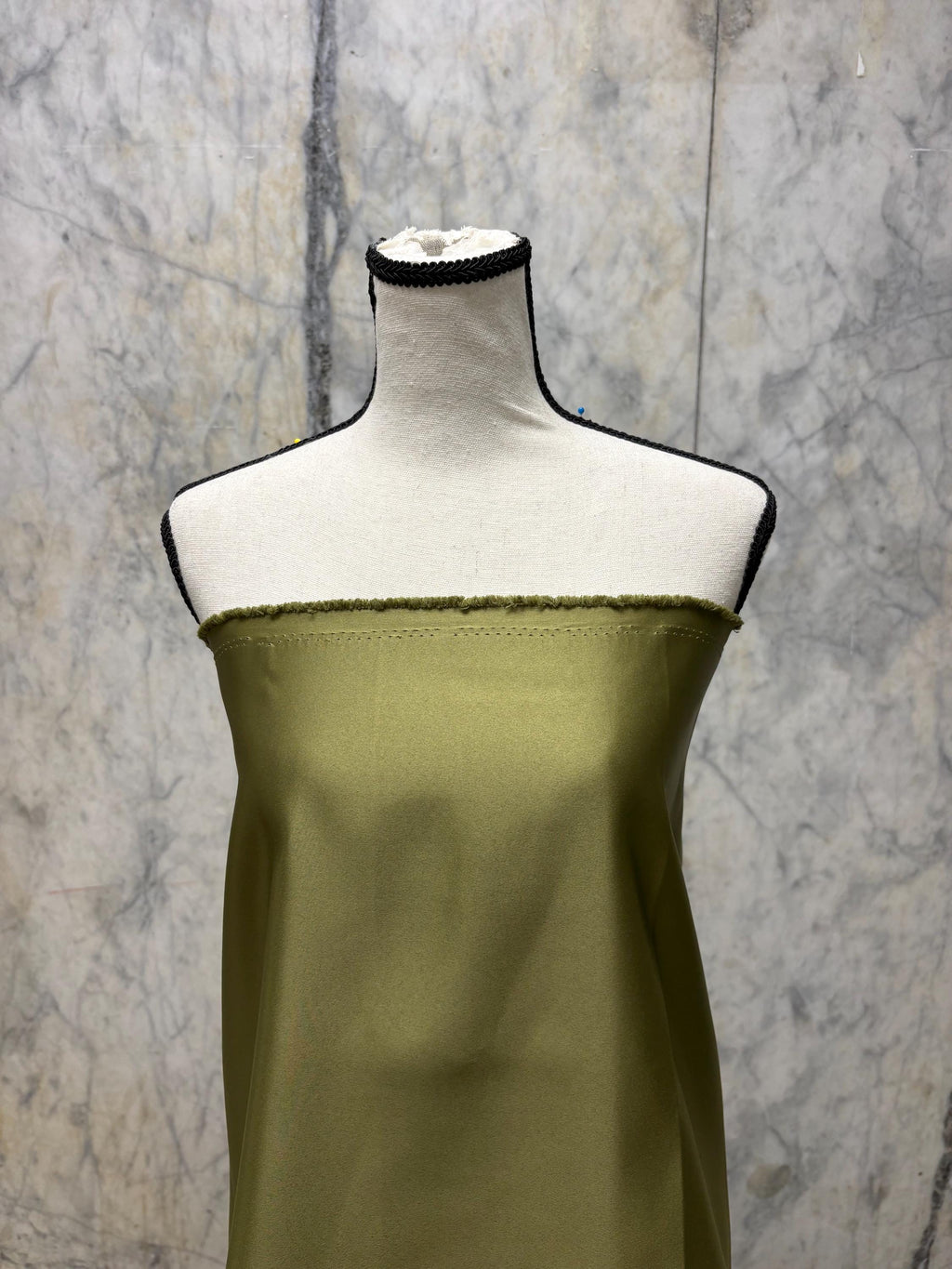 Dull Satin Fabric - Olive - 58" Width - Ref. Bng