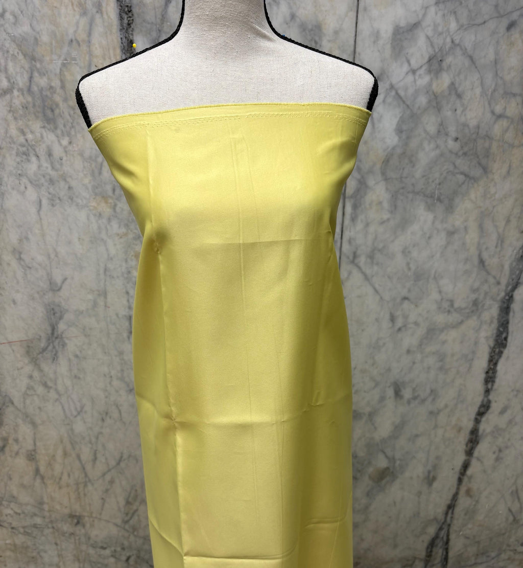 Dull Satin Fabric - Yellow - 58" Width - Ref. Nas