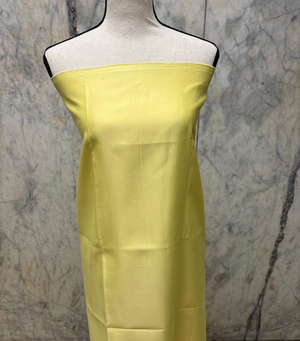 Dull Satin Fabric - Yellow - 58" Width - Ref. Nas