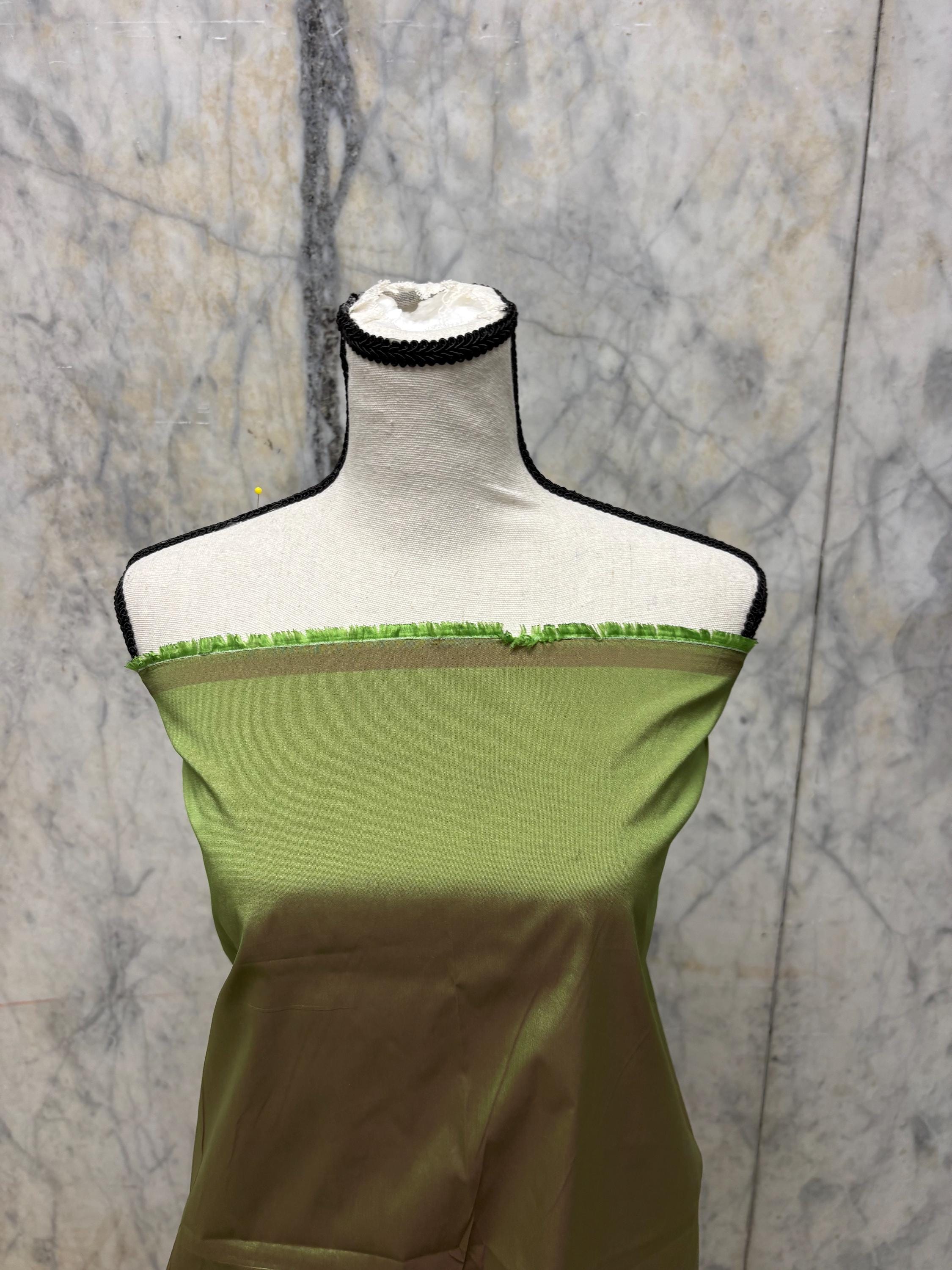Two Tone Taffeta fabric - Olive/Fuchsia - 58" Width
