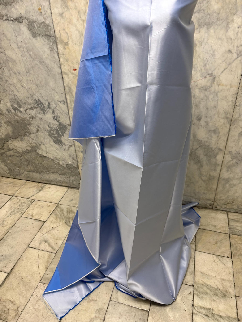 Two tone Taffeta fabric - Royal/Light Blue - 59" Width