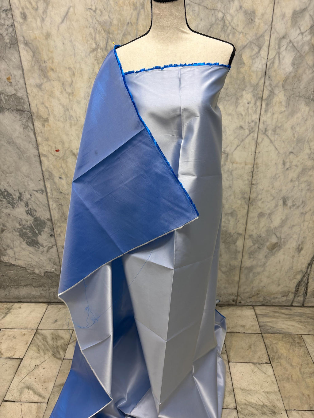 Two tone Taffeta fabric - Royal/Light Blue - 59" Width