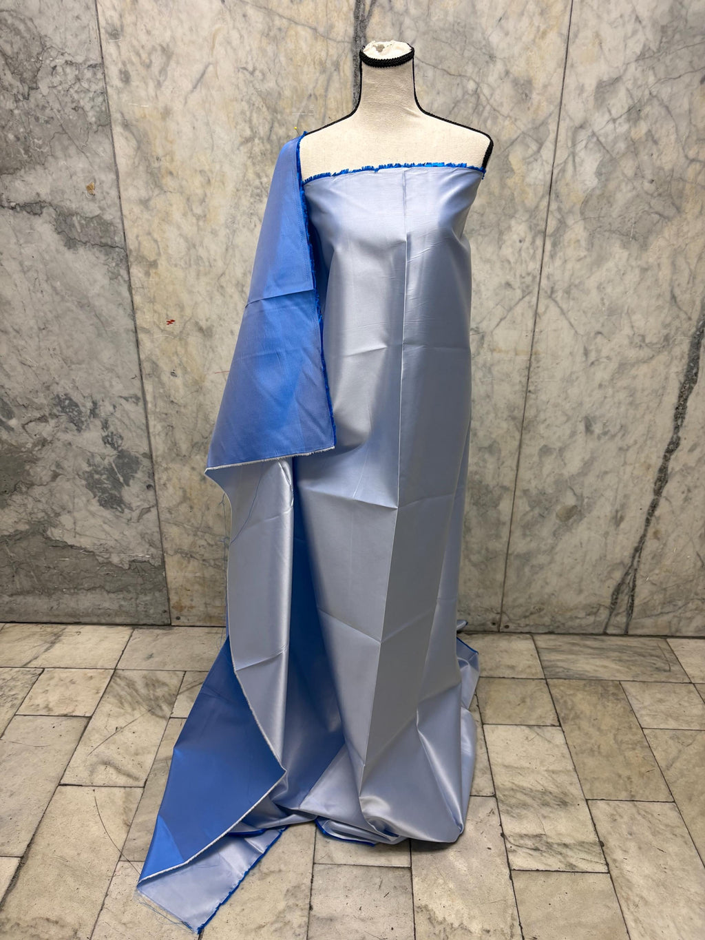 Two tone Taffeta fabric - Royal/Light Blue - 59" Width